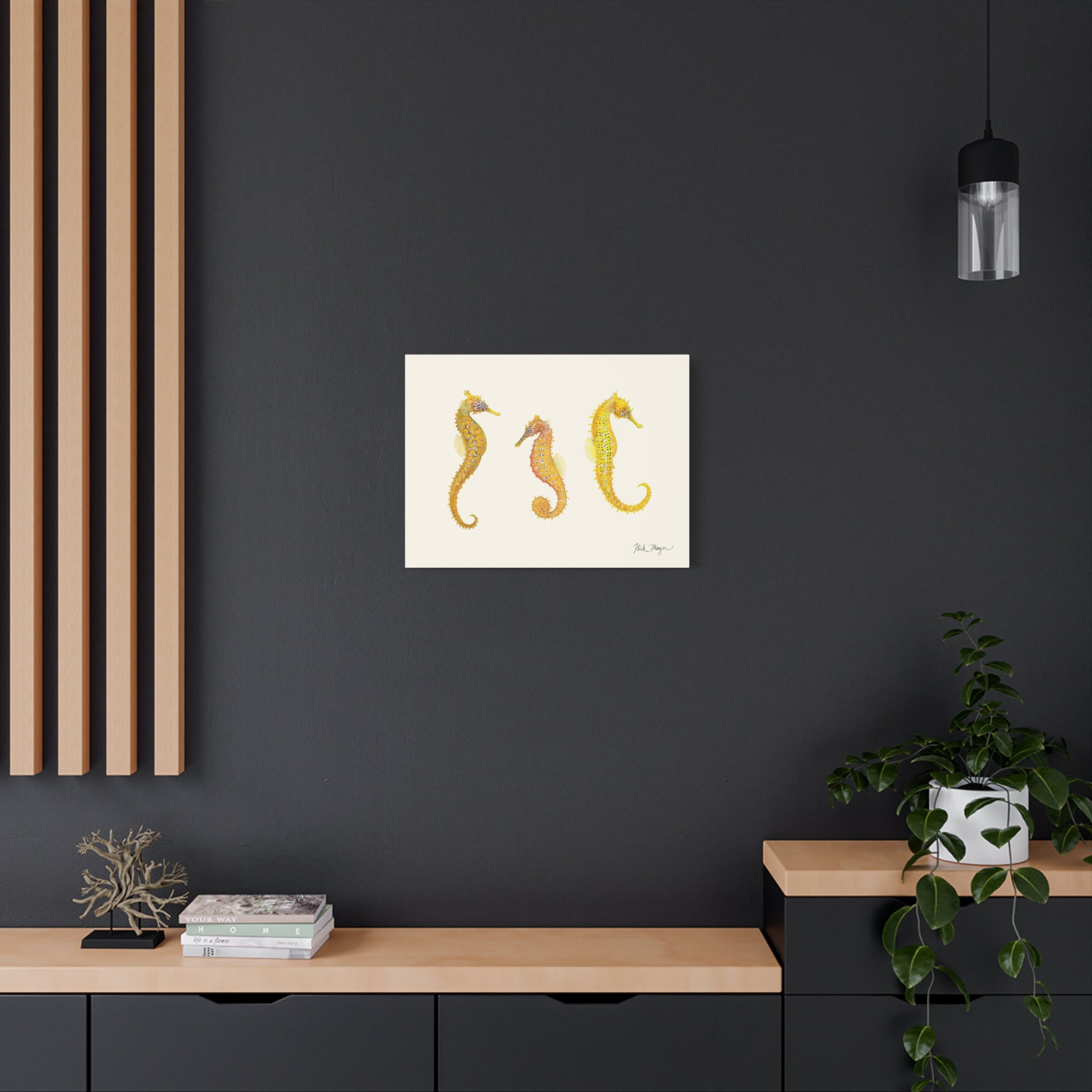 Giant Seahorse Trio Canvas Print