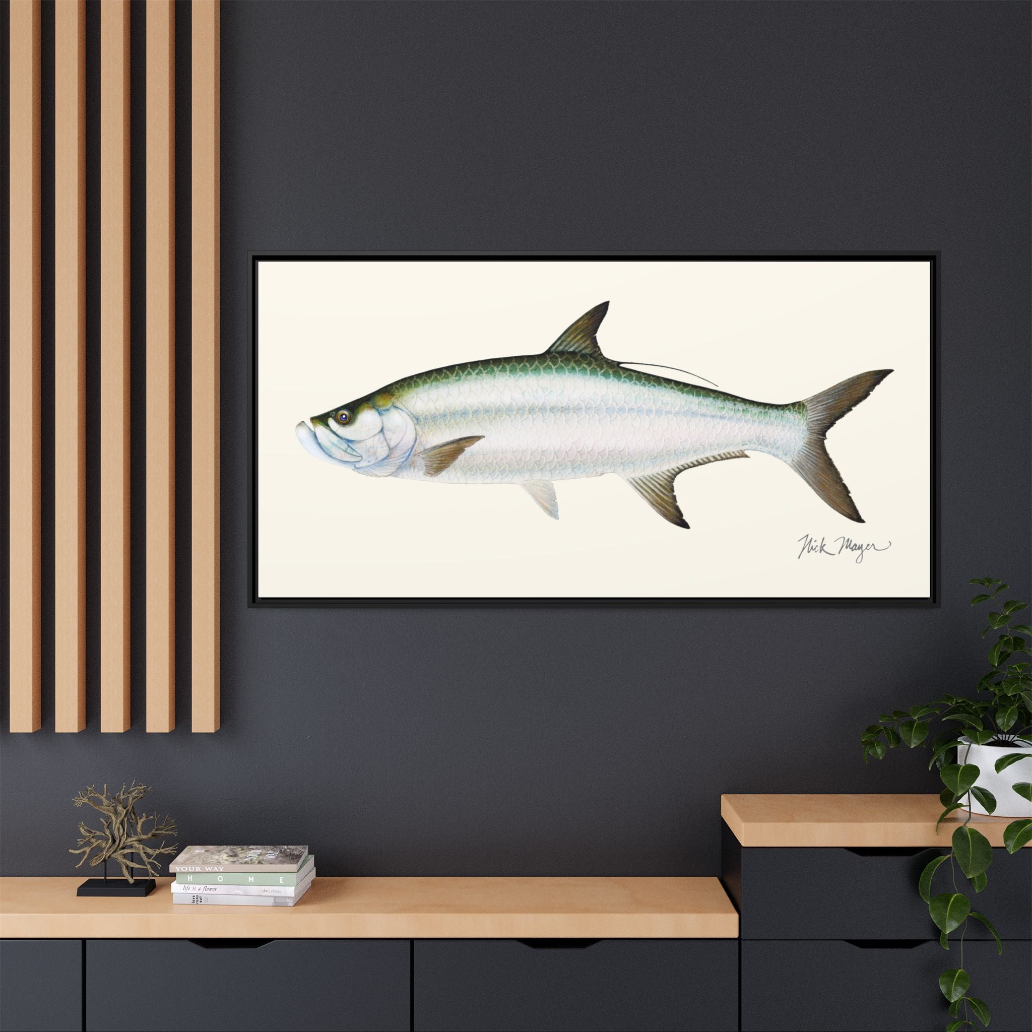 Tarpon Framed Canvas Print Printify