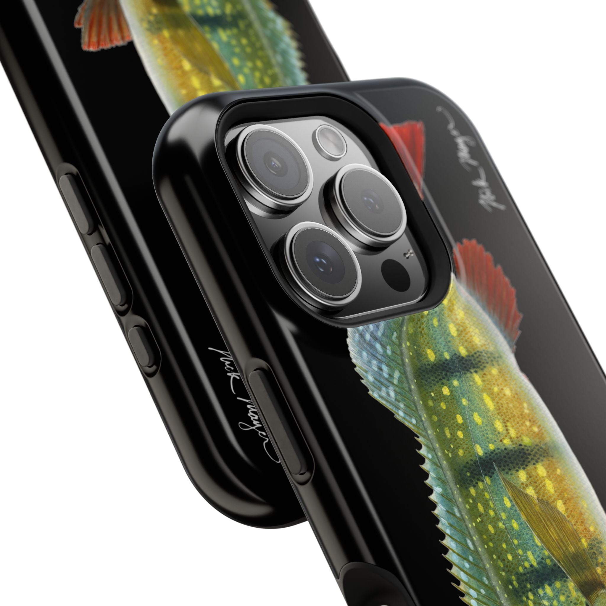 Peacock Bass MagSafe Black iPhone Case