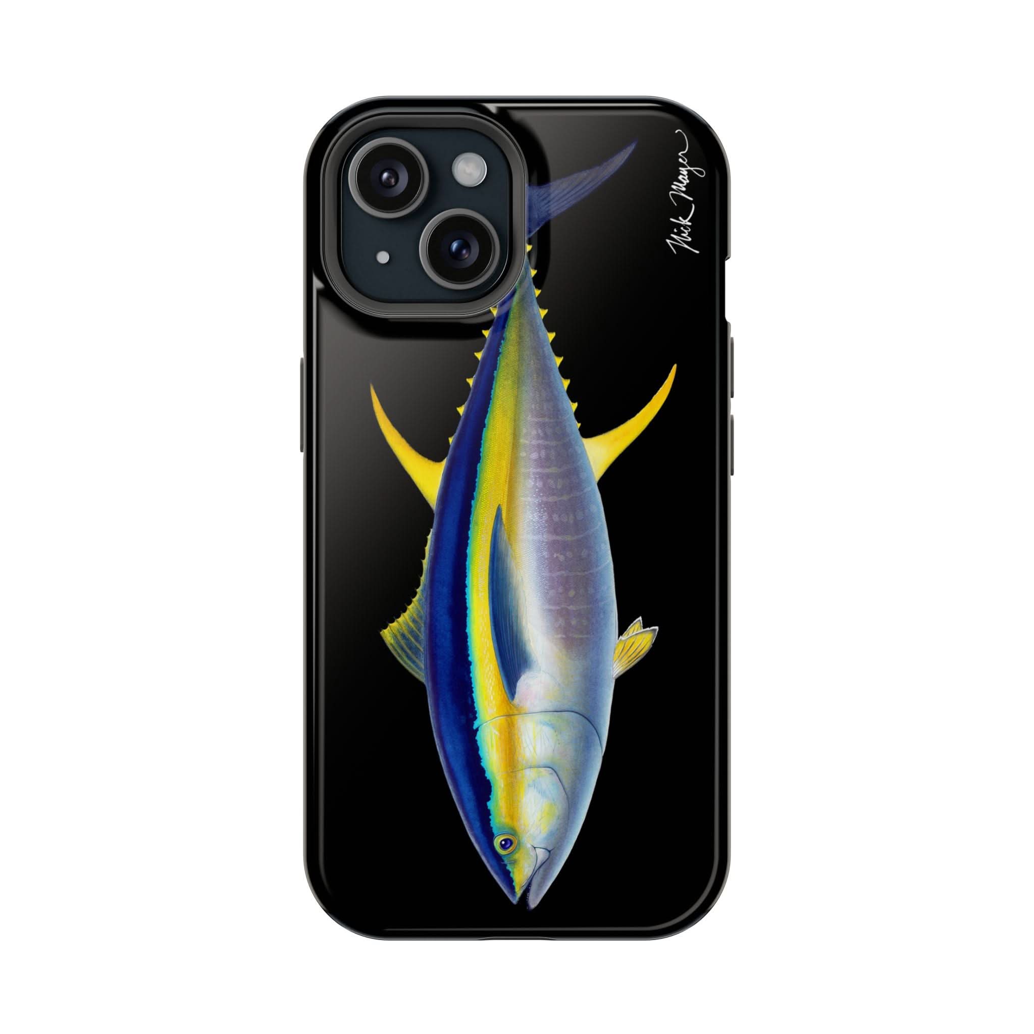 Yellowfin Tuna Black Magsafe iPhone 15 Case - Clearance / Final Sale