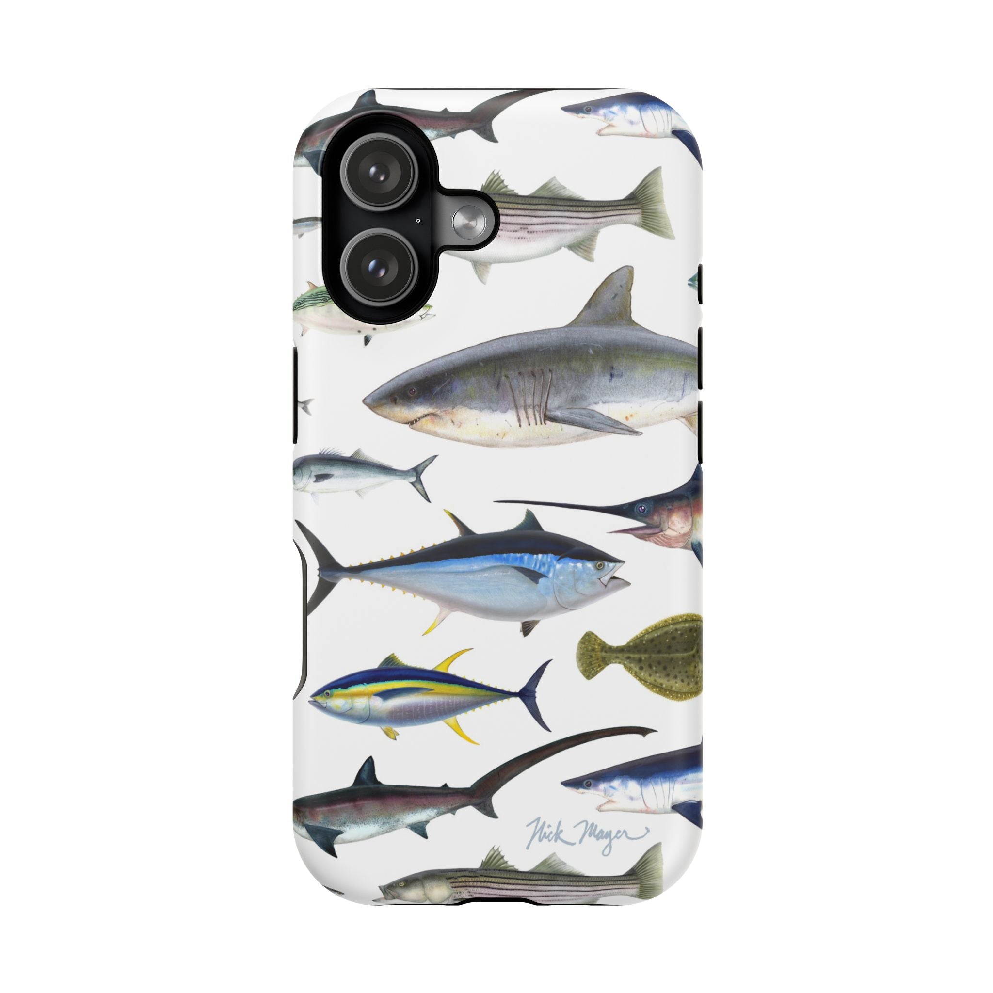New England Fish White MagSafe iPhone Case