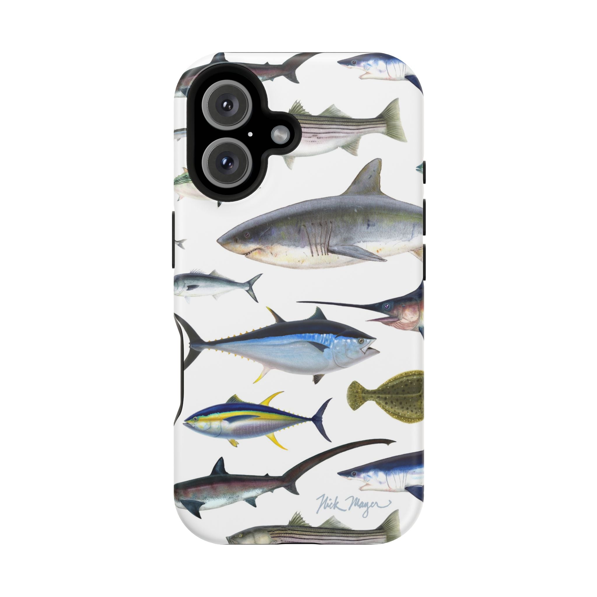 New England Fish White MagSafe iPhone Case