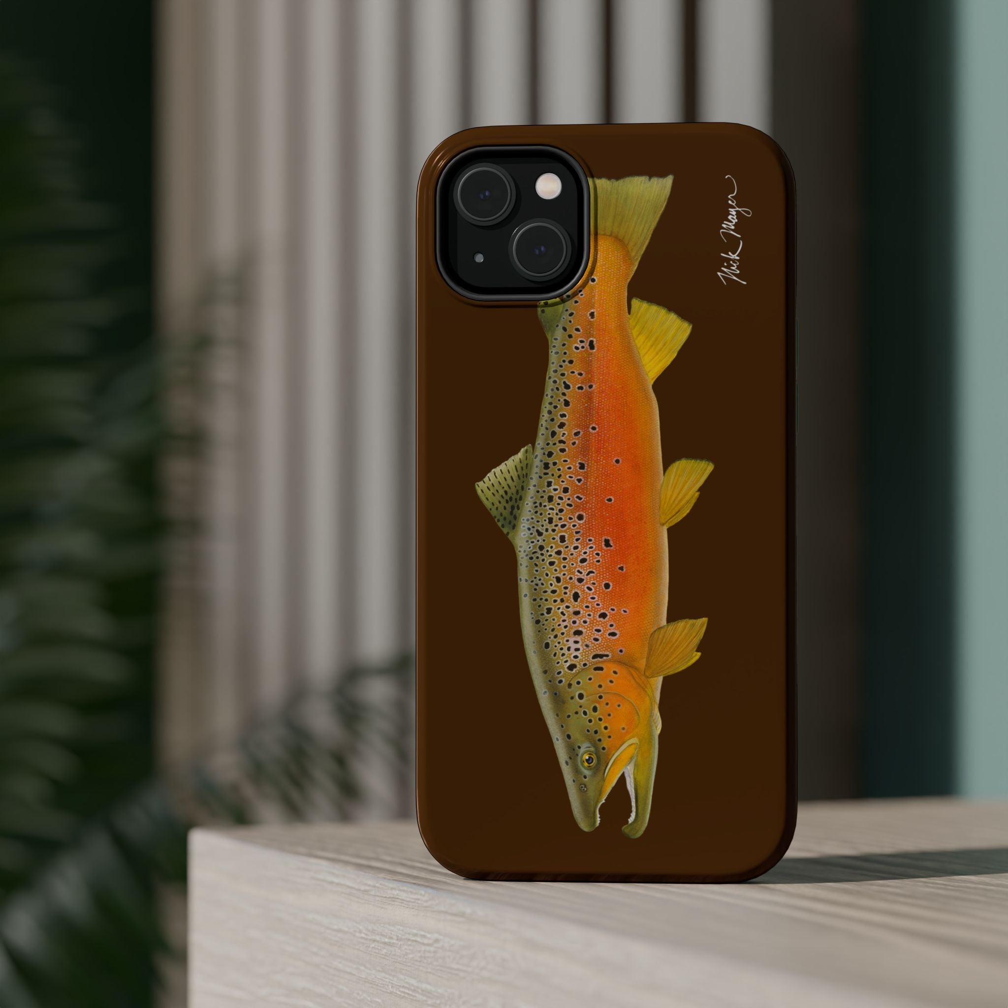 Brown Trout 2 Brown MagSafe iPhone Case, Limited Run