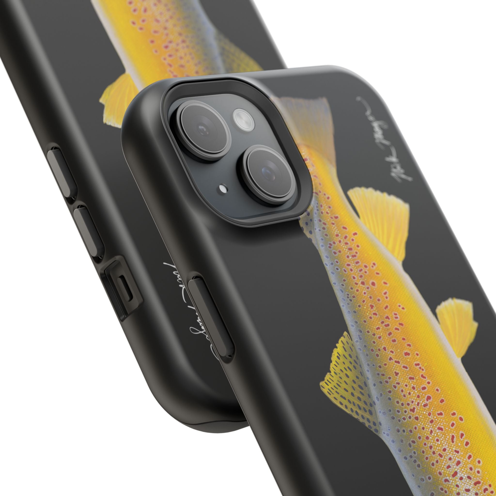 Brown Trout 3 Black MagSafe iPhone Case