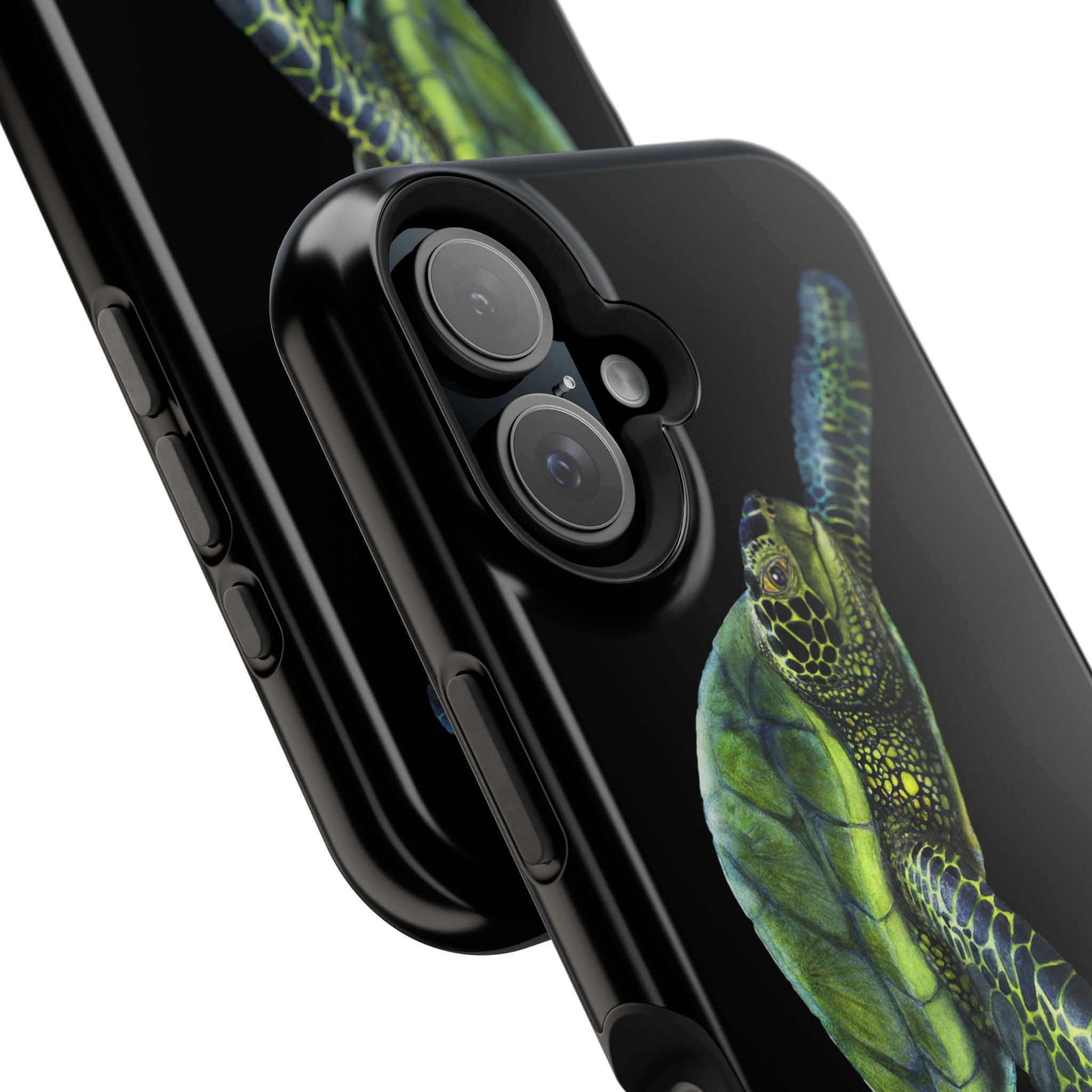 Green Sea Turtle MagSafe Black iPhone Case