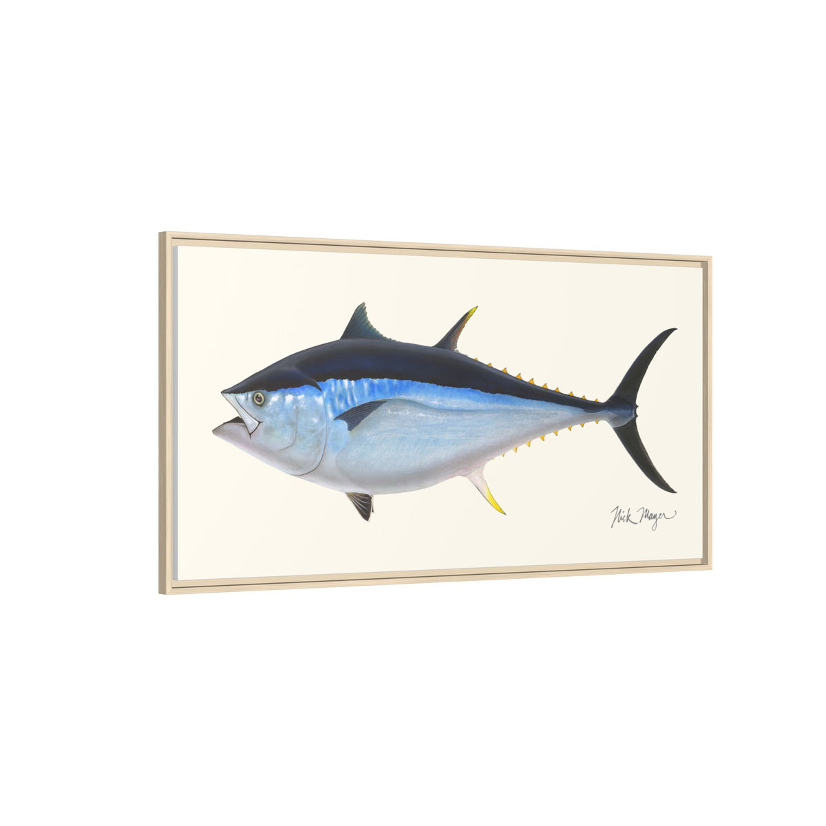 Giant Bluefin Tuna 2 Framed Canvas Print Printify