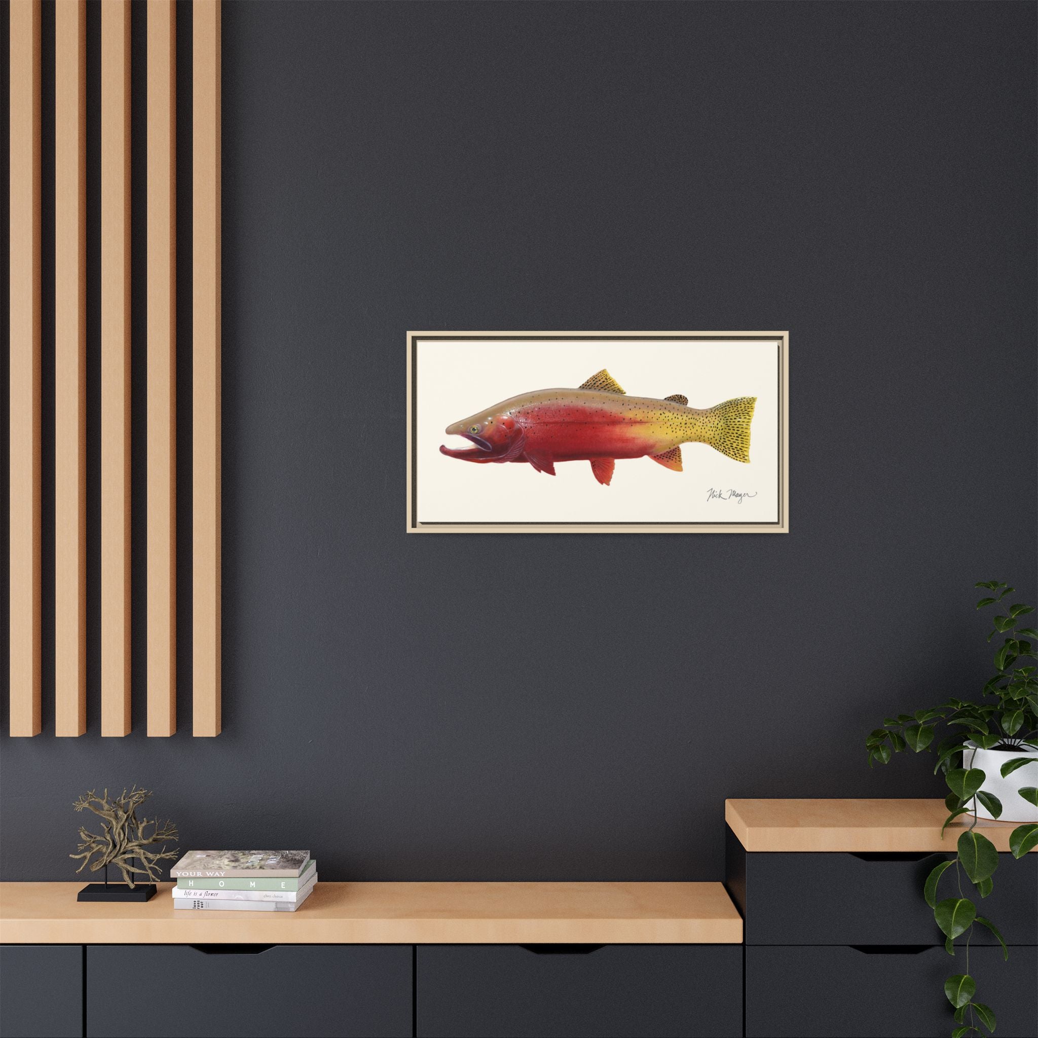 Cutthroat Trout II Framed Canvas Print Printify