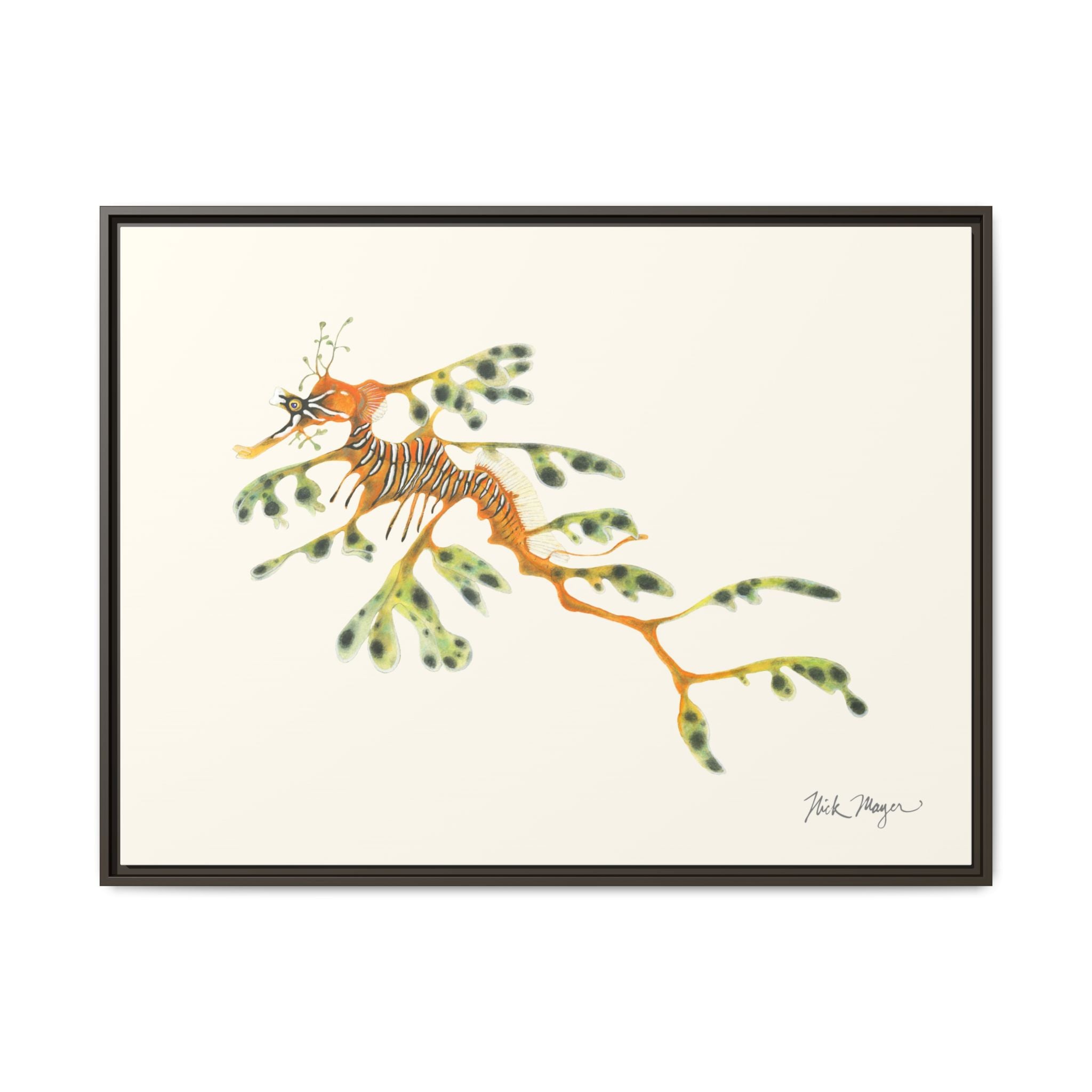Leafy Sea Dragon Framed Canvas Print Printify