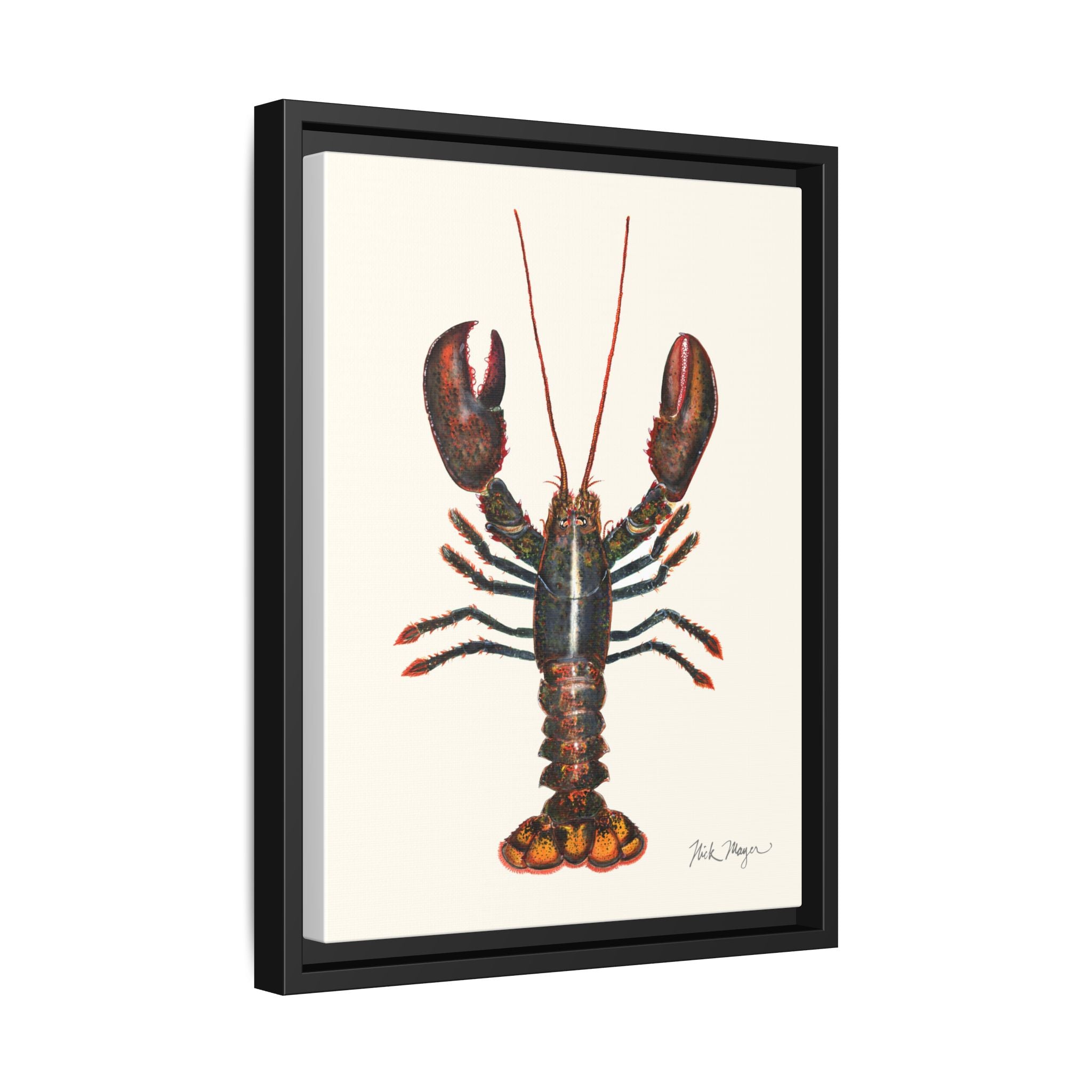 Northern Lobster Framed Canvas Print Printify