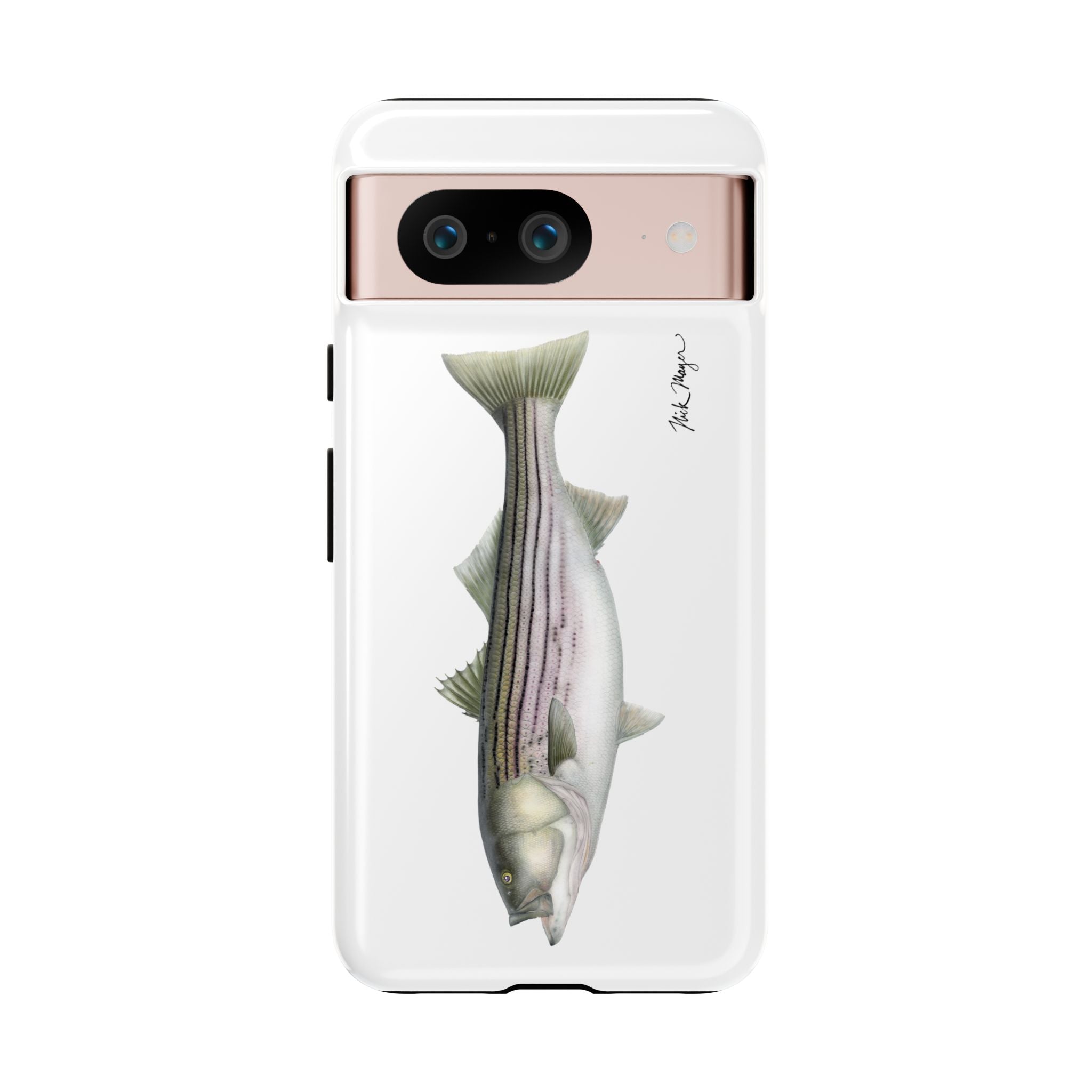 30 lb Striper White Phone Case (Samsung) Printify