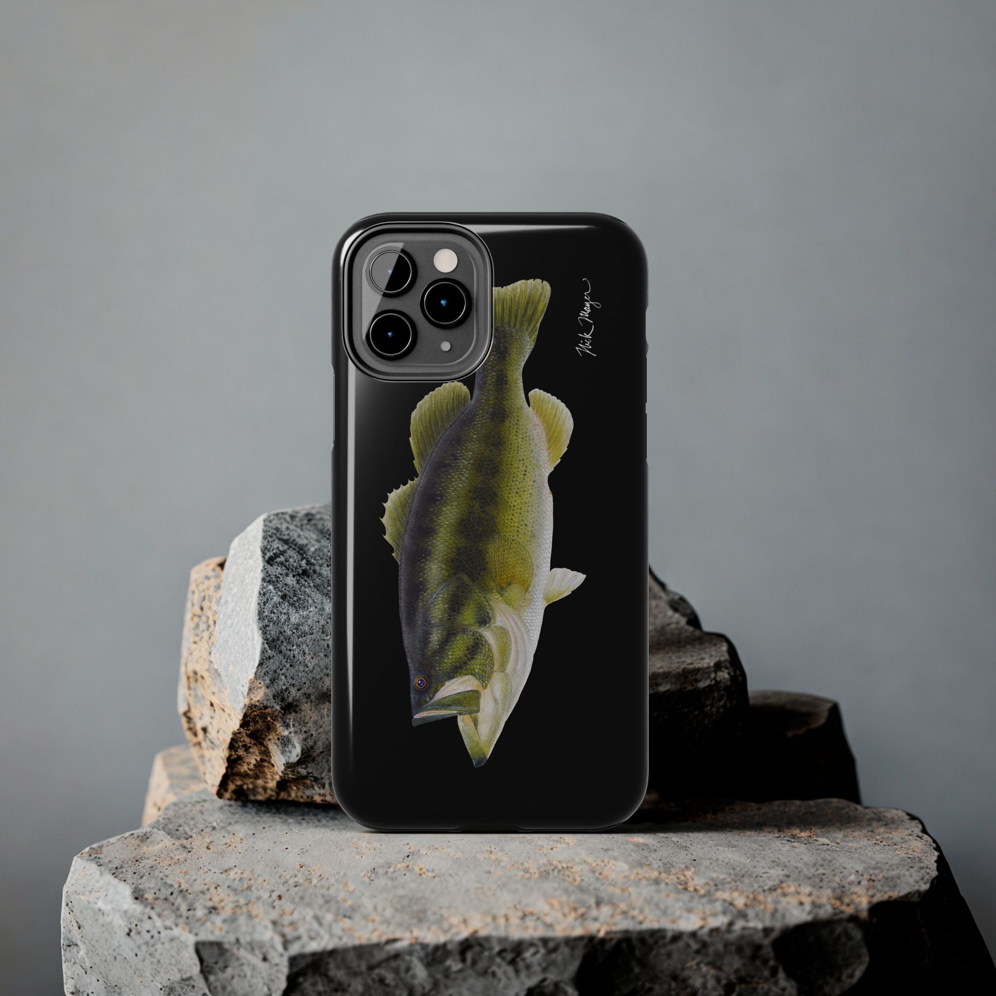 Largemouth Bass Black Phone Case (iPhone)