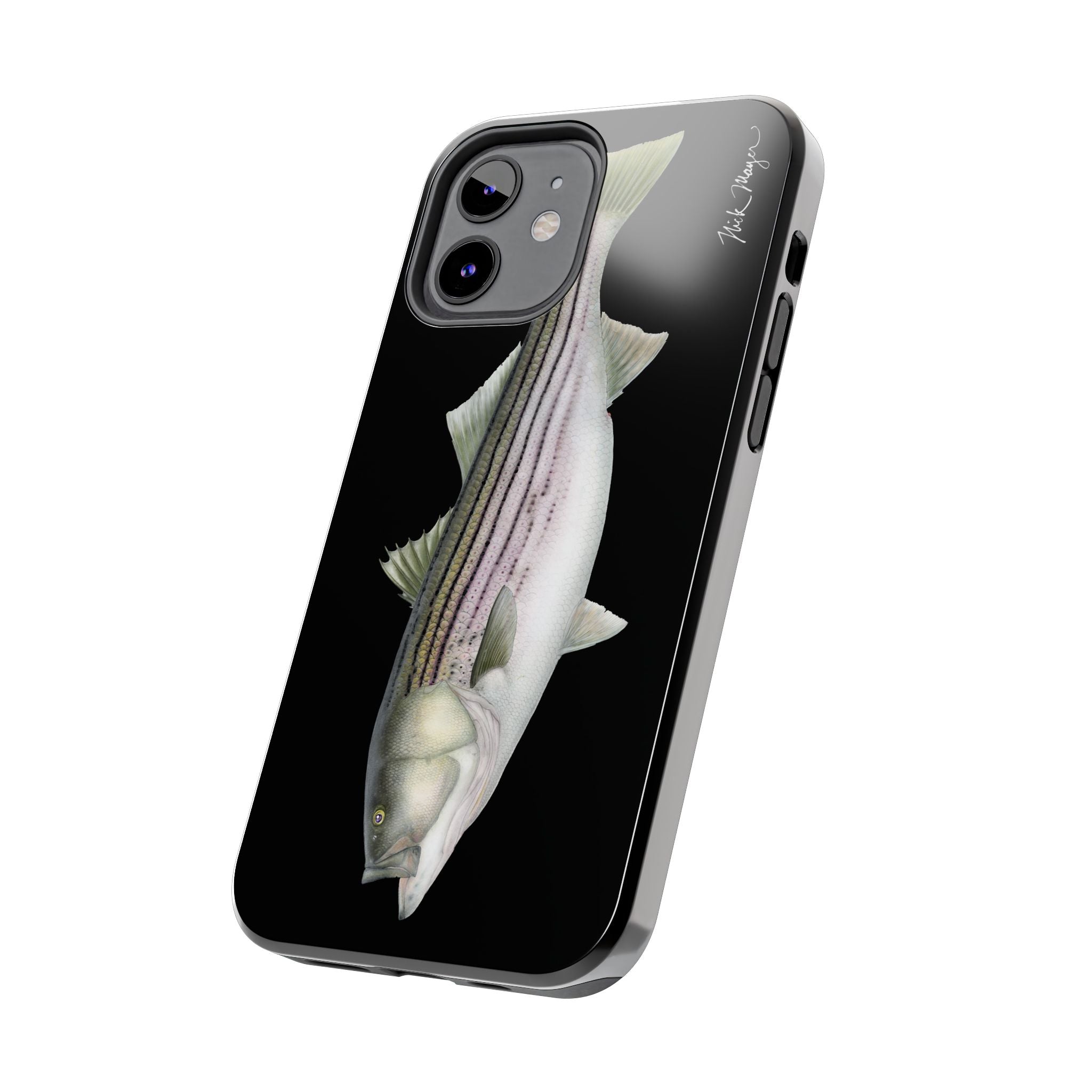 30 lb Striper - Black Phone Case (iPhone)