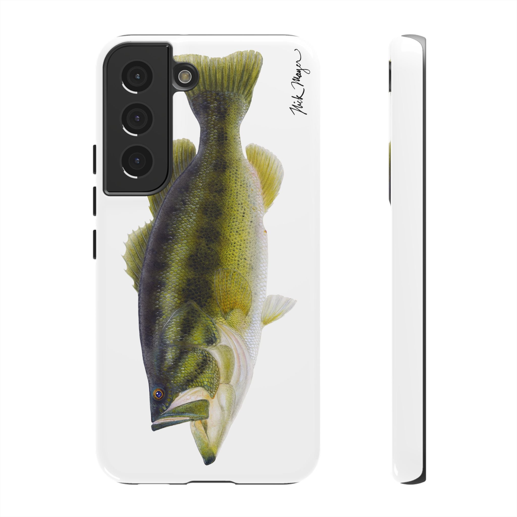 Largemouth Bass White Phone Case (Samsung) Printify
