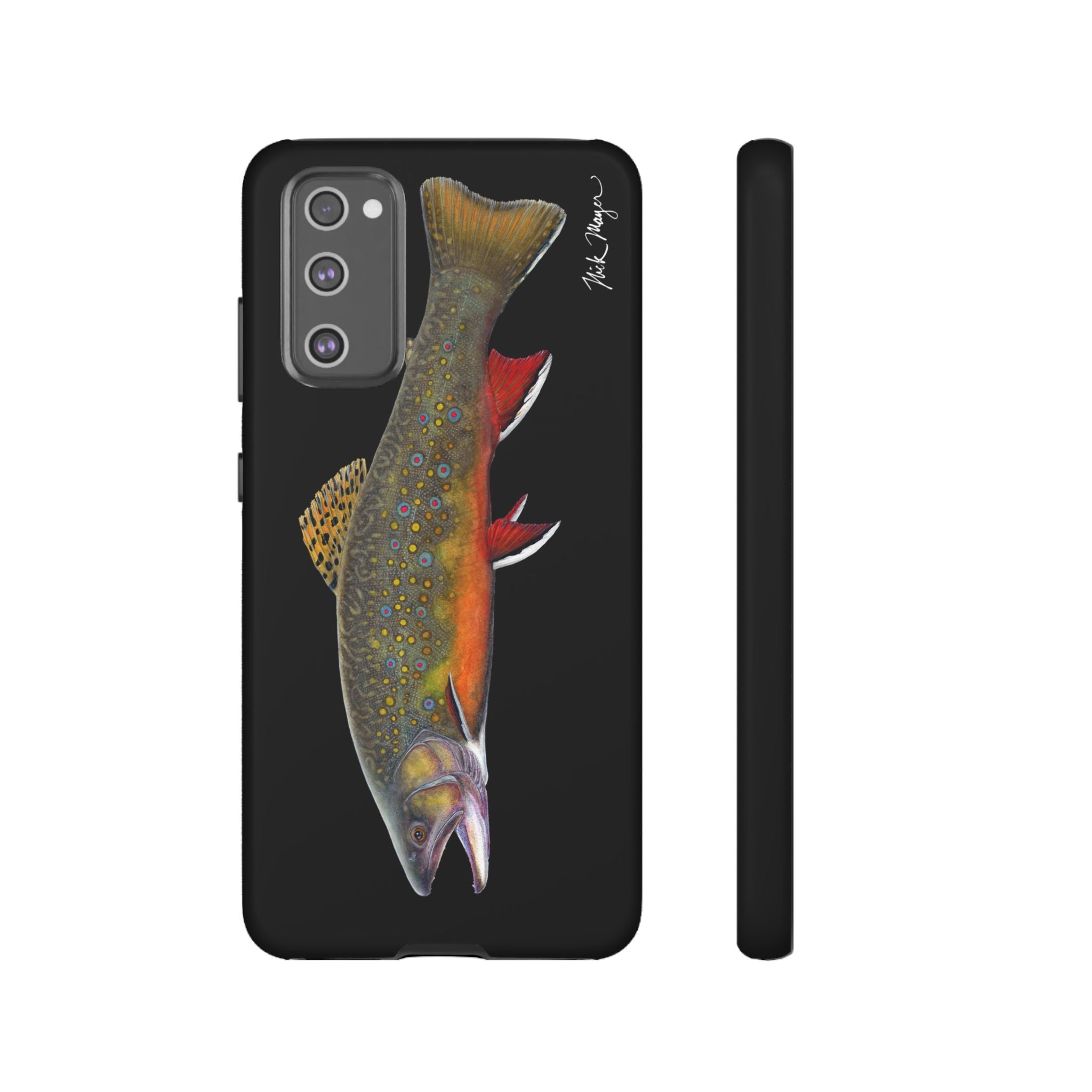 Brook Trout Black Phone Cases (Samsung) Printify