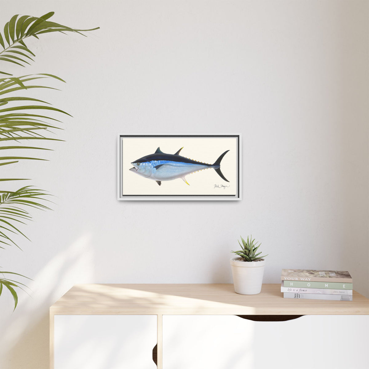 Giant Bluefin Tuna 2 Framed Canvas Print Printify