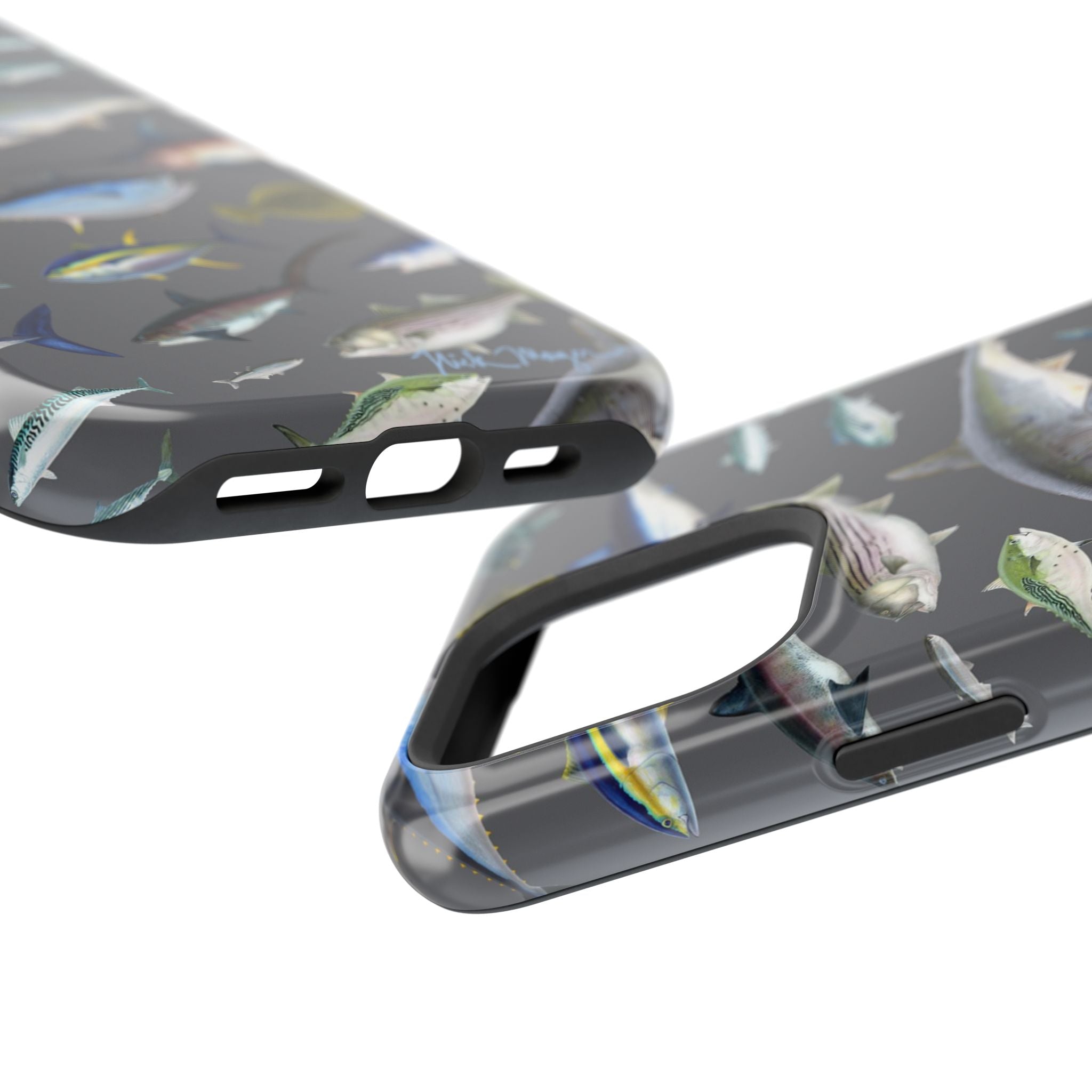 New England Offshore Fish Grey MagSafe iPhone Case