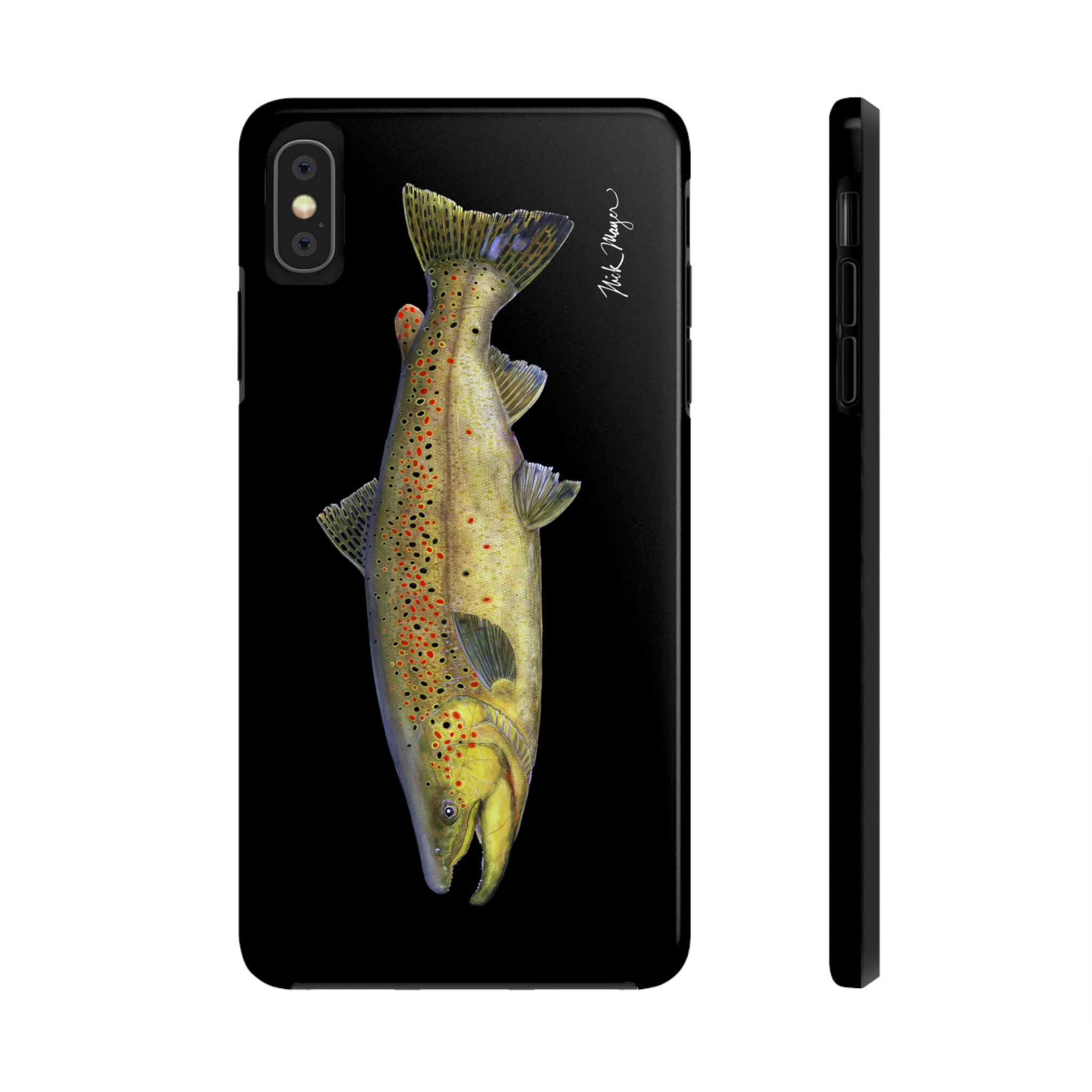 Brown Trout Black Phone Case (iPhone)