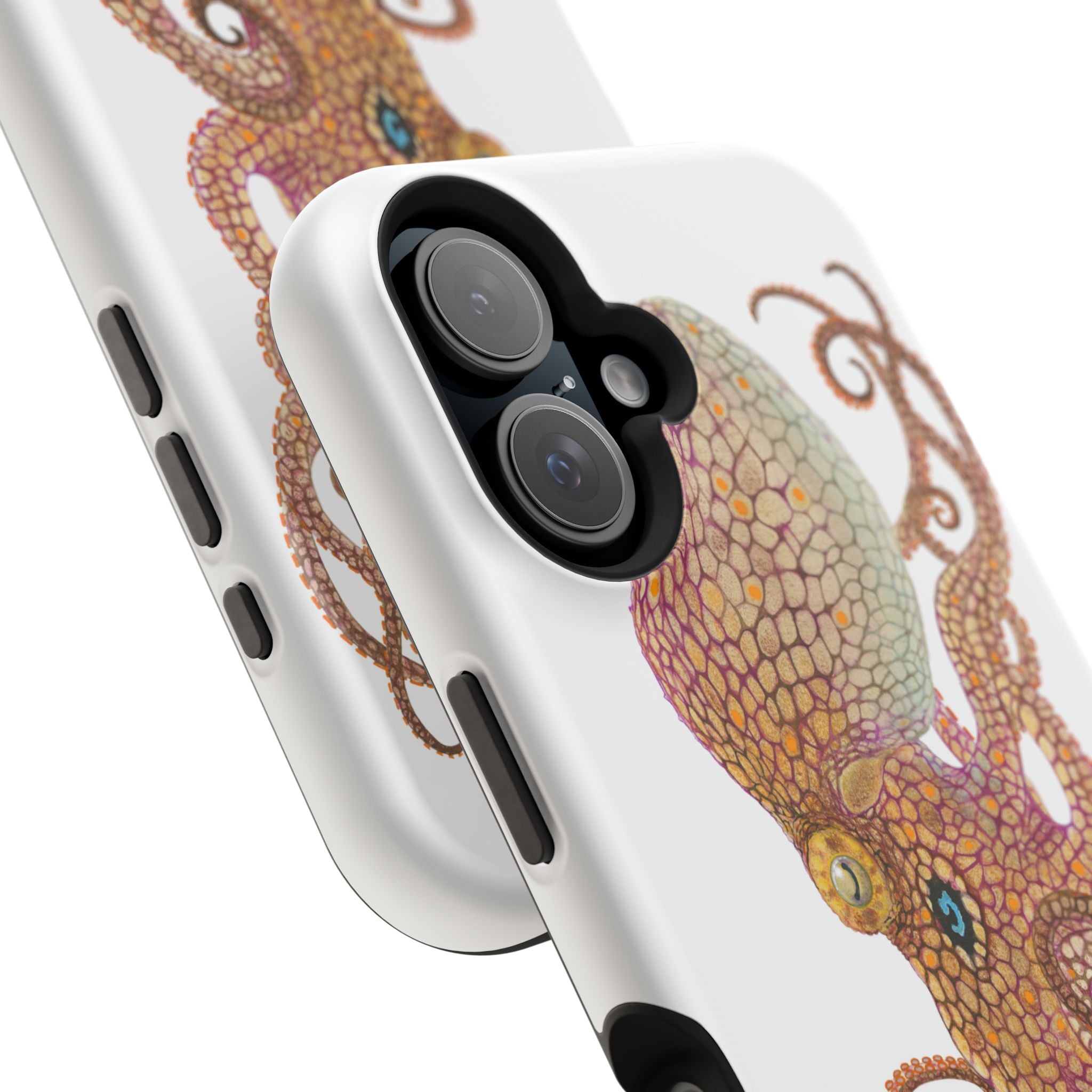 Two Spot Octopus MagSafe White iPhone Case