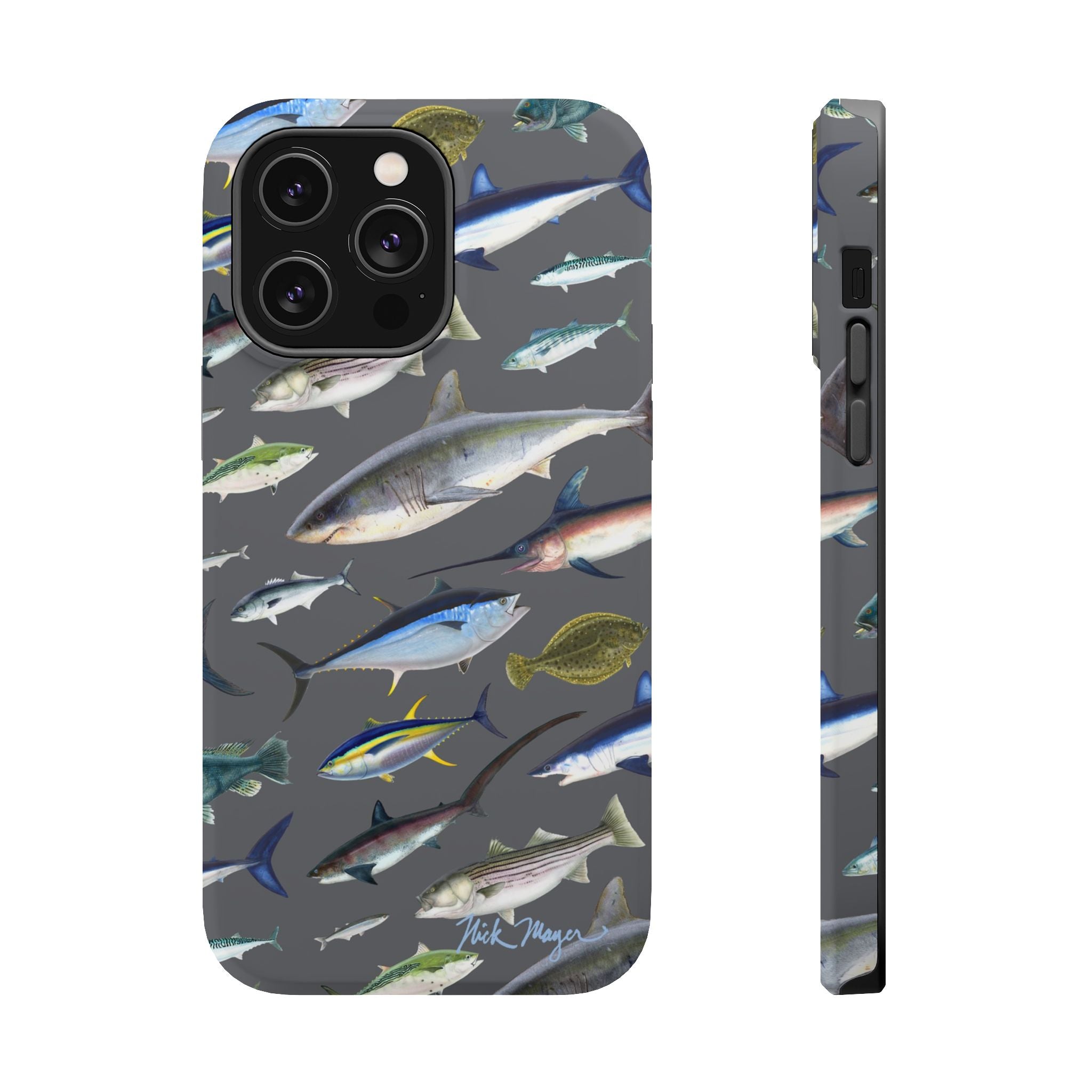 New England Offshore Fish Grey MagSafe iPhone Case