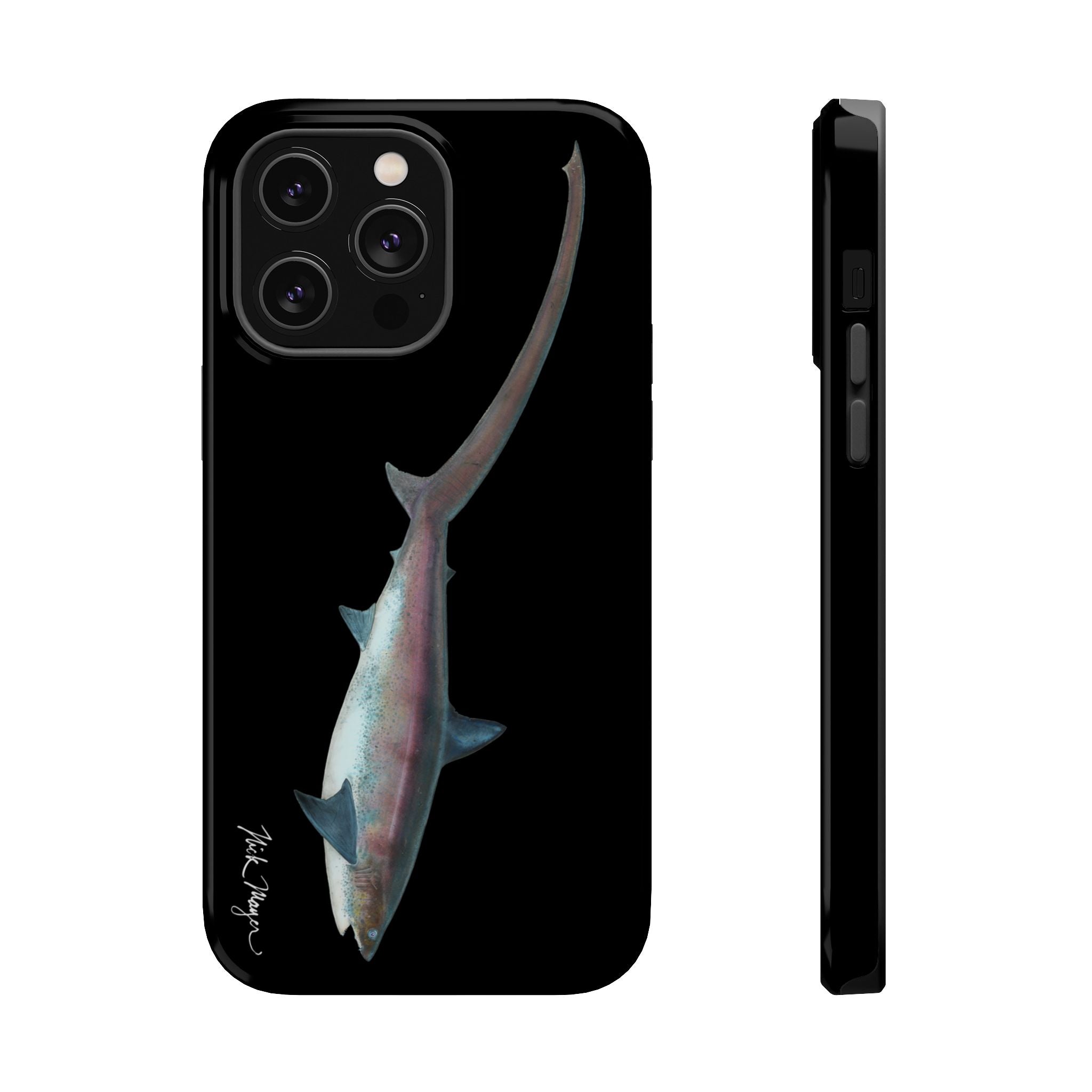 Thresher Shark MagSafe Black iPhone Case