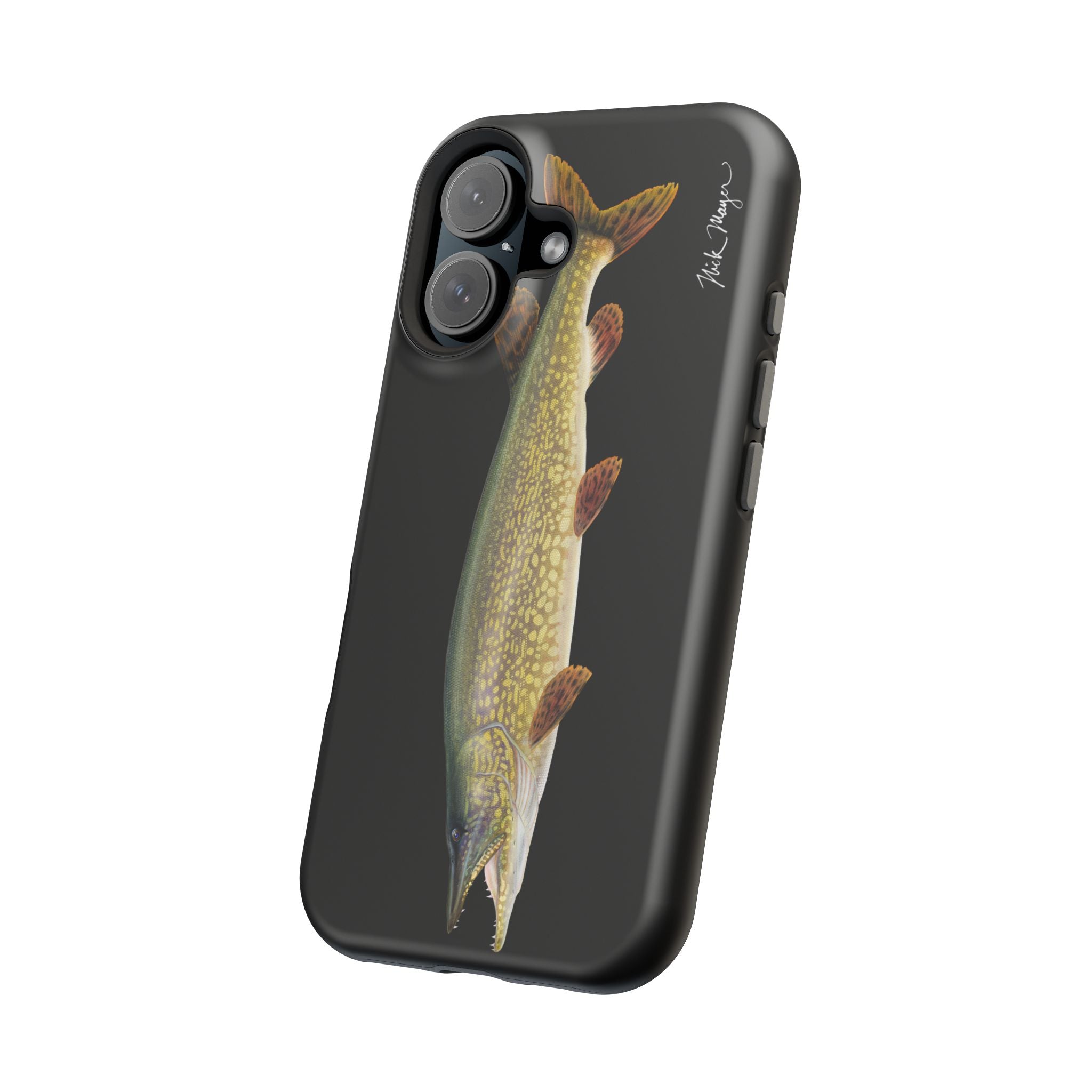Northern Pike MagSafe Black iPhone Case Printify