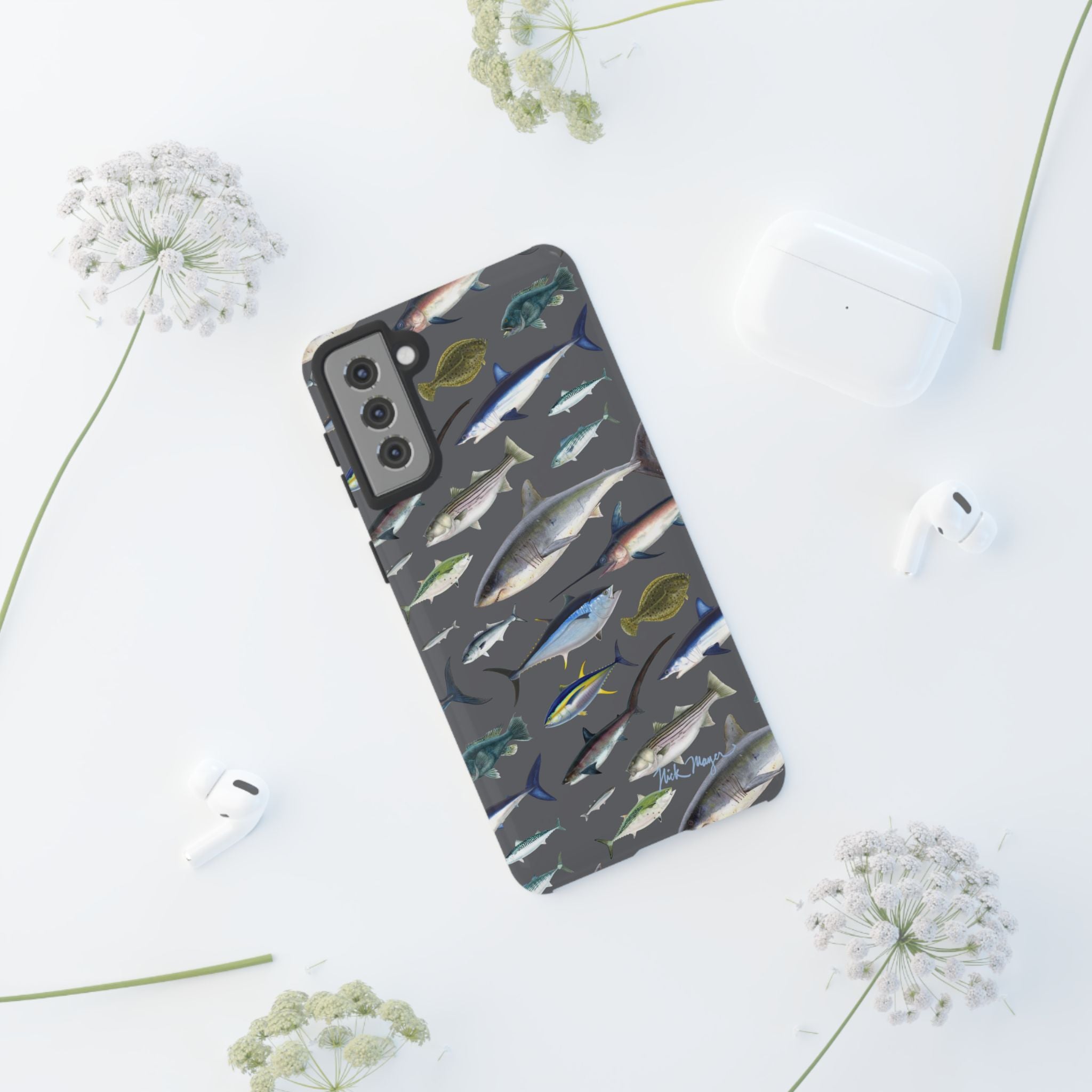 New England Offshore Fish Grey Phone Case, NEW!  (Samsung)