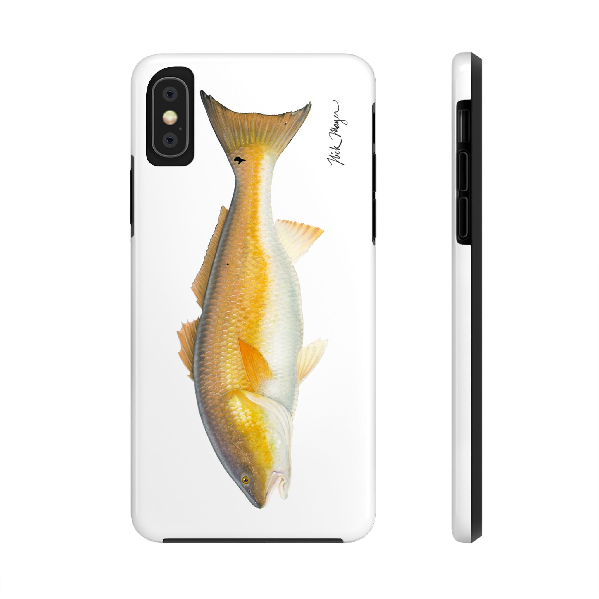 Bull Redfish White Phone Case (iPhone)