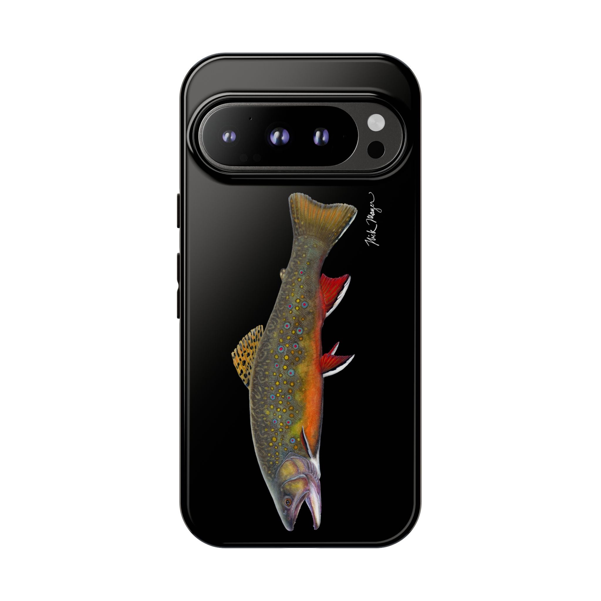 Brook Trout Black Phone Cases (Samsung) Printify