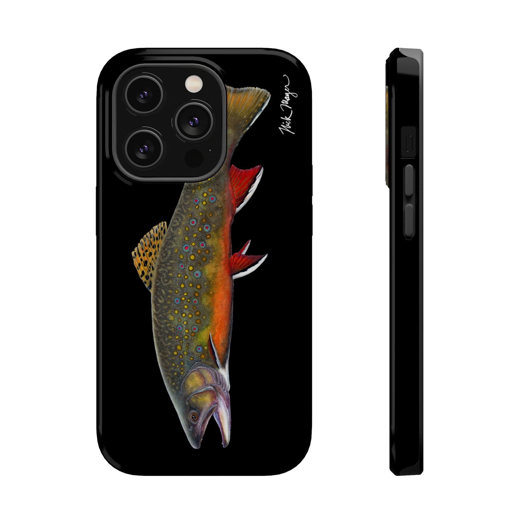 Brook Trout MagSafe Black iPhone Case
