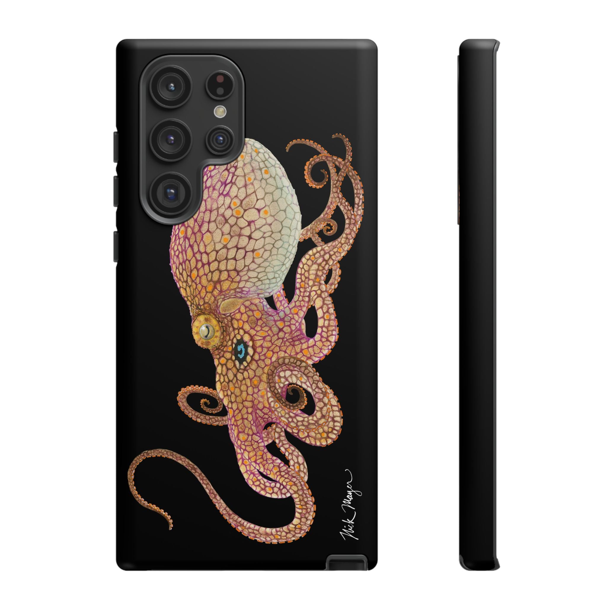 Two Spot Octopus Black Phone Case (Samsung)