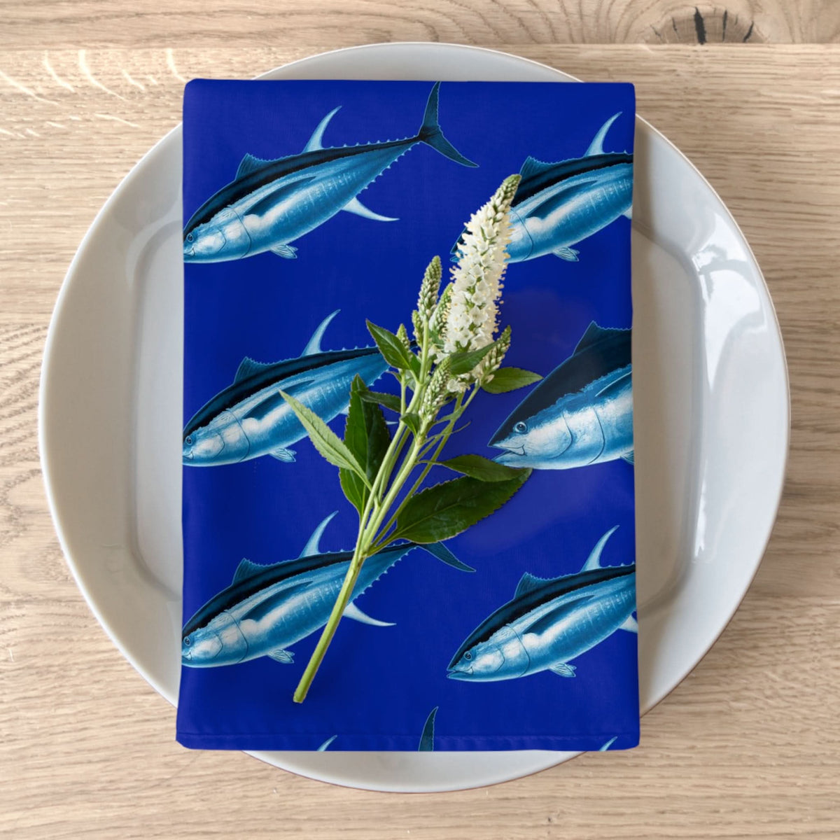 Blue Tuna 4 Piece Cloth Napkin Set