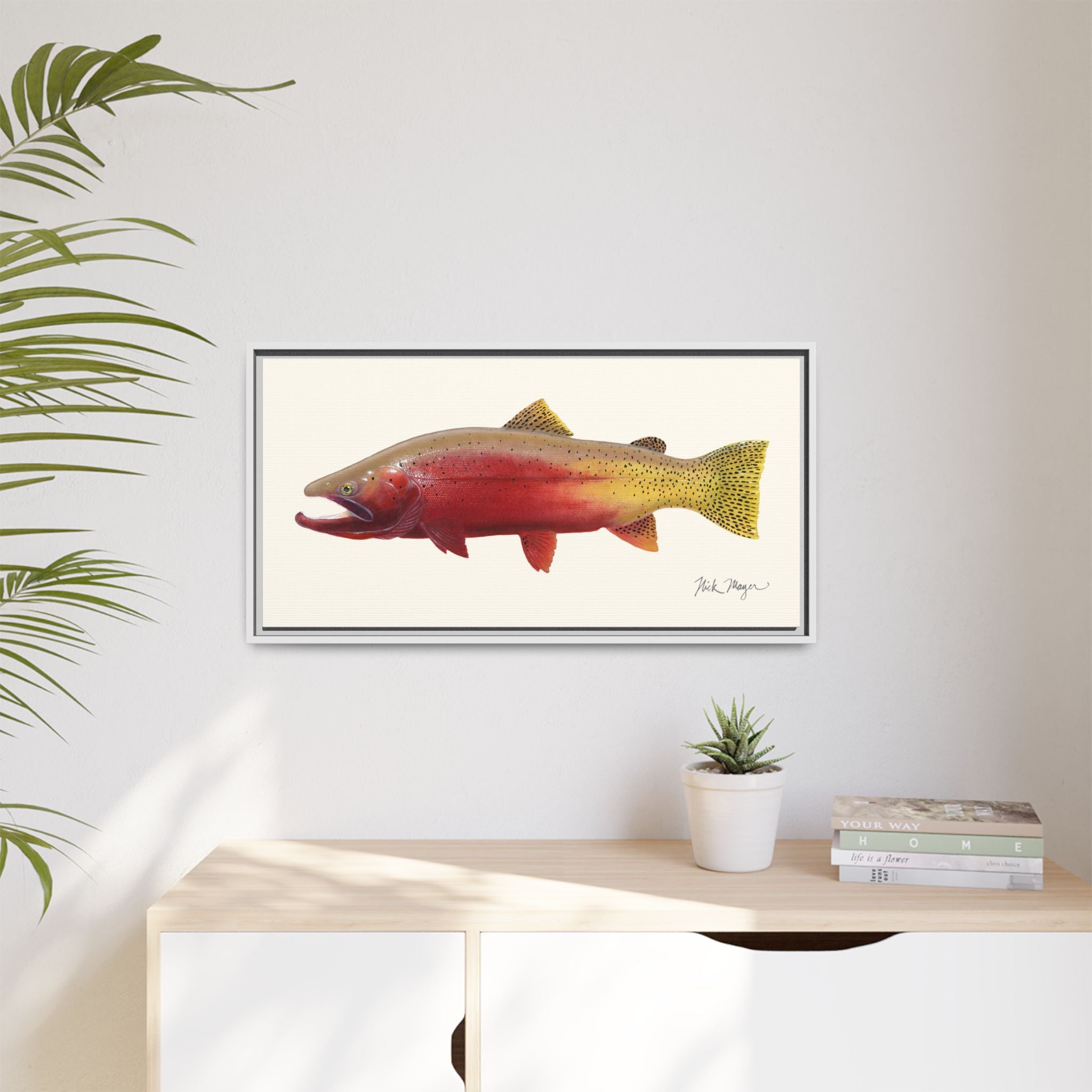 Cutthroat Trout II Framed Canvas Print Printify