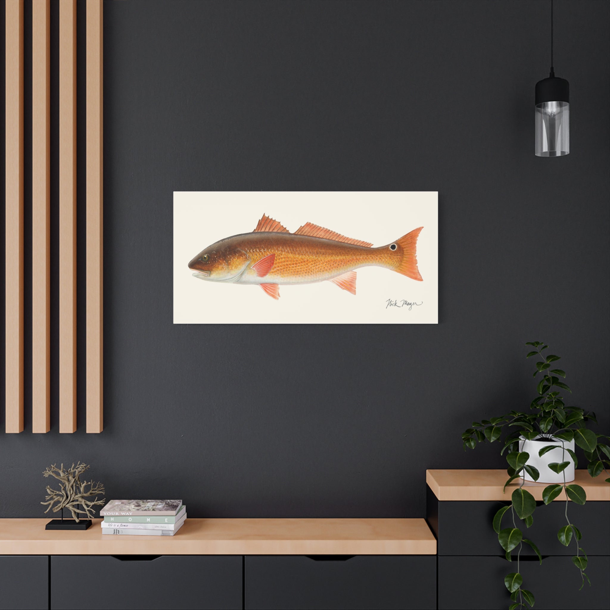 Redfish, 15 lbs Canvas Print Printify