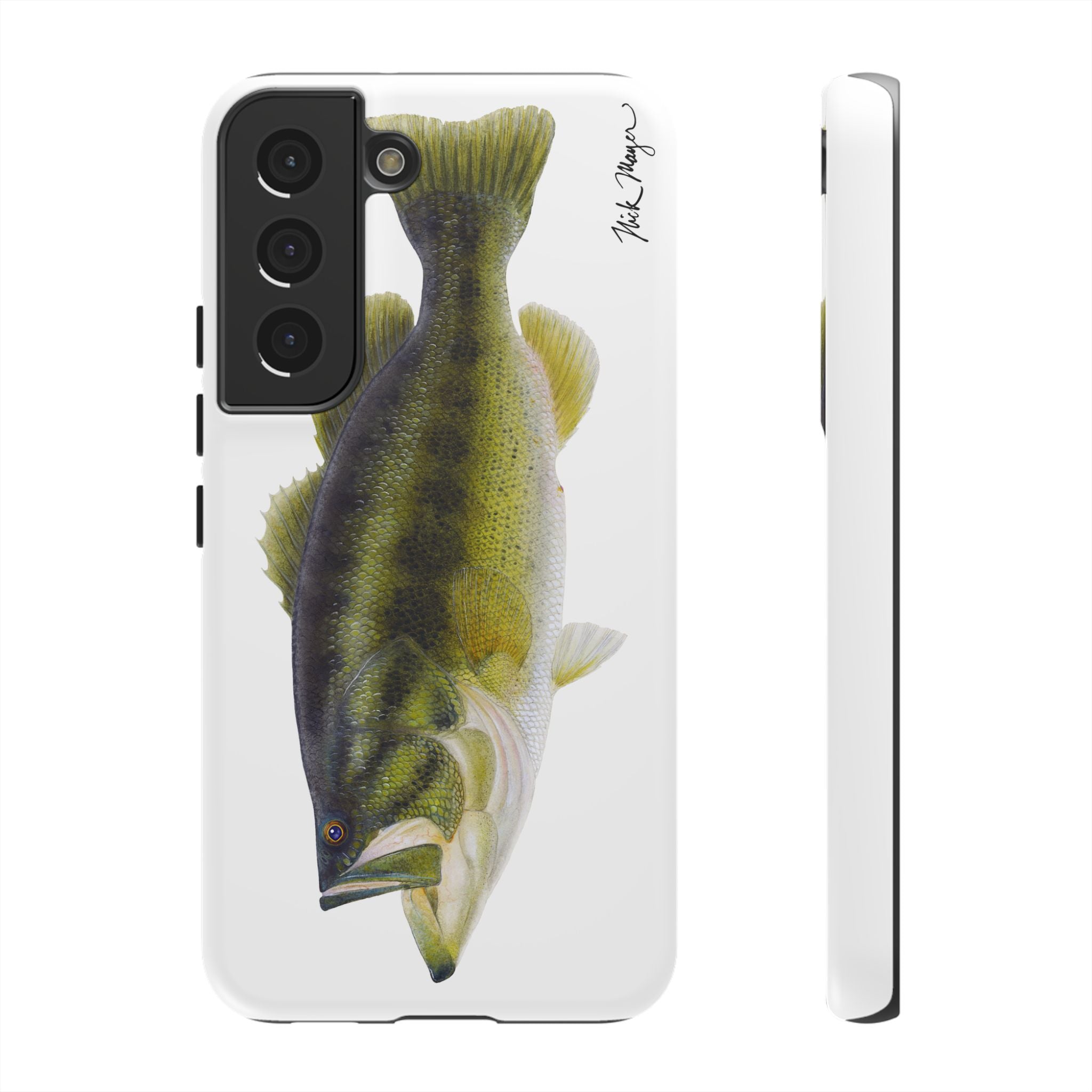 Largemouth Bass White Phone Case (Samsung) Printify