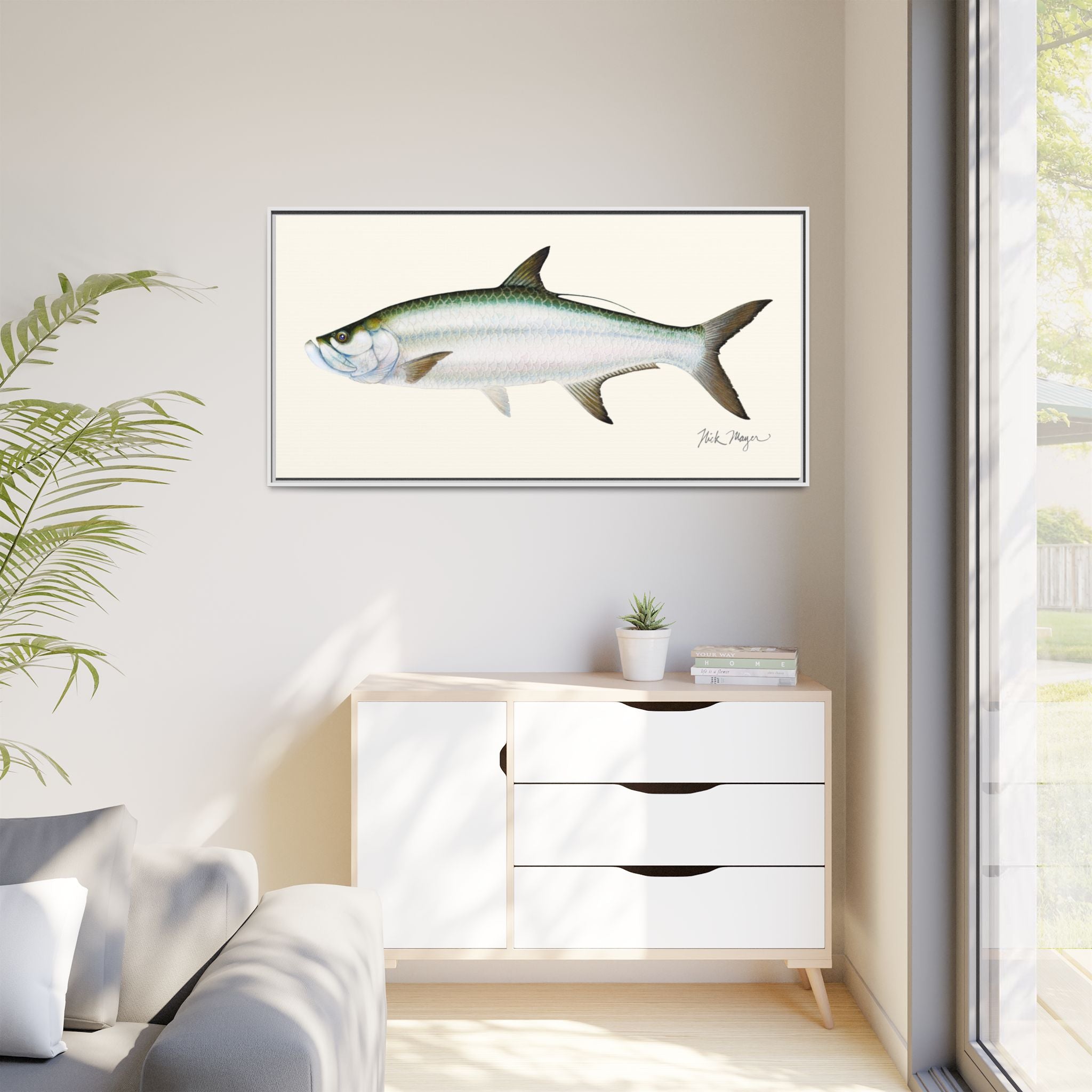 Tarpon Framed Canvas Print Printify