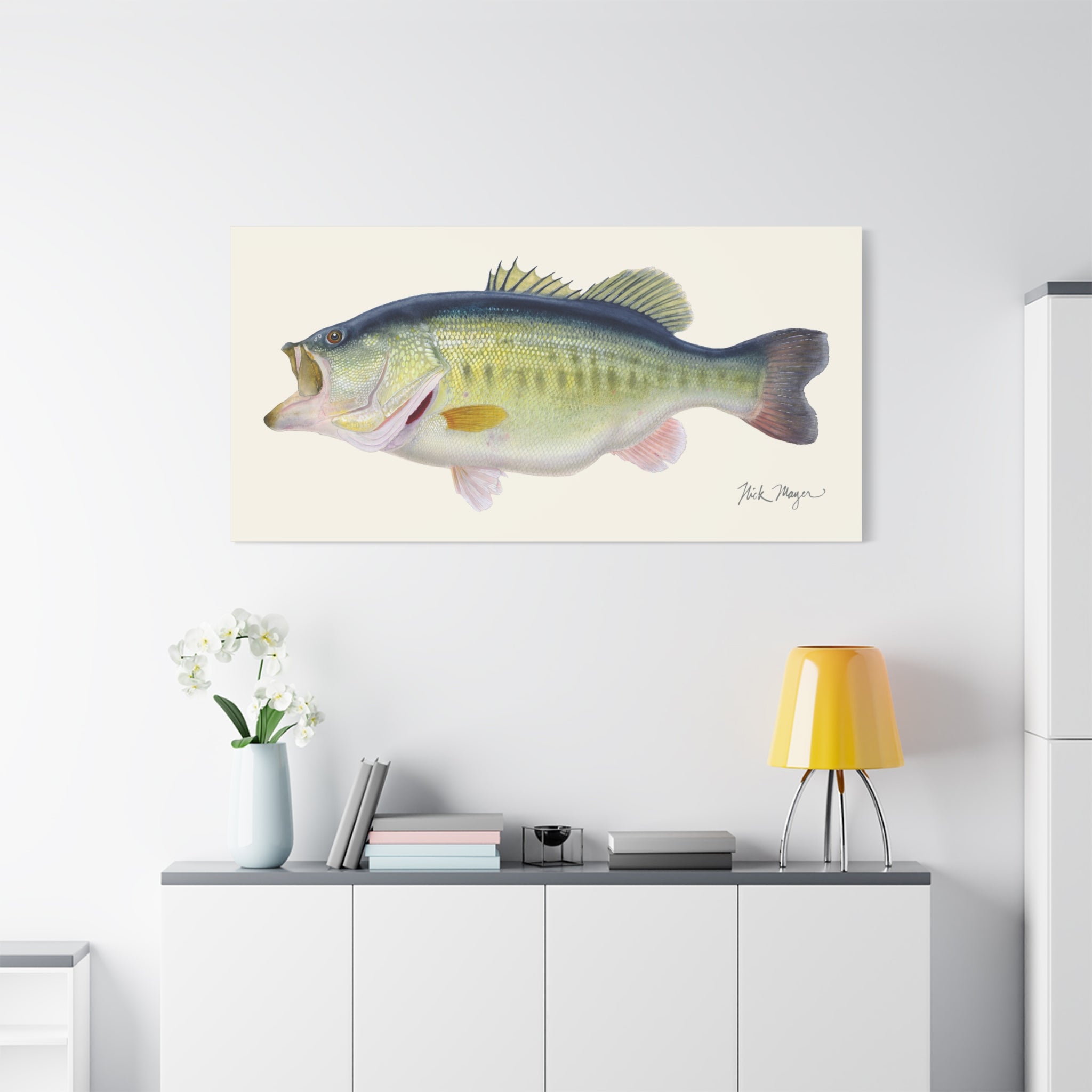 Largemouth Bass III Canvas Print Printify