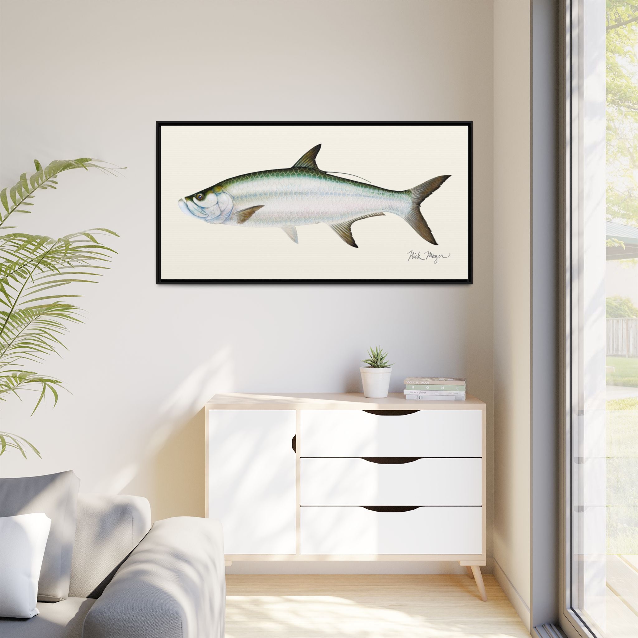 Tarpon Framed Canvas Print Printify
