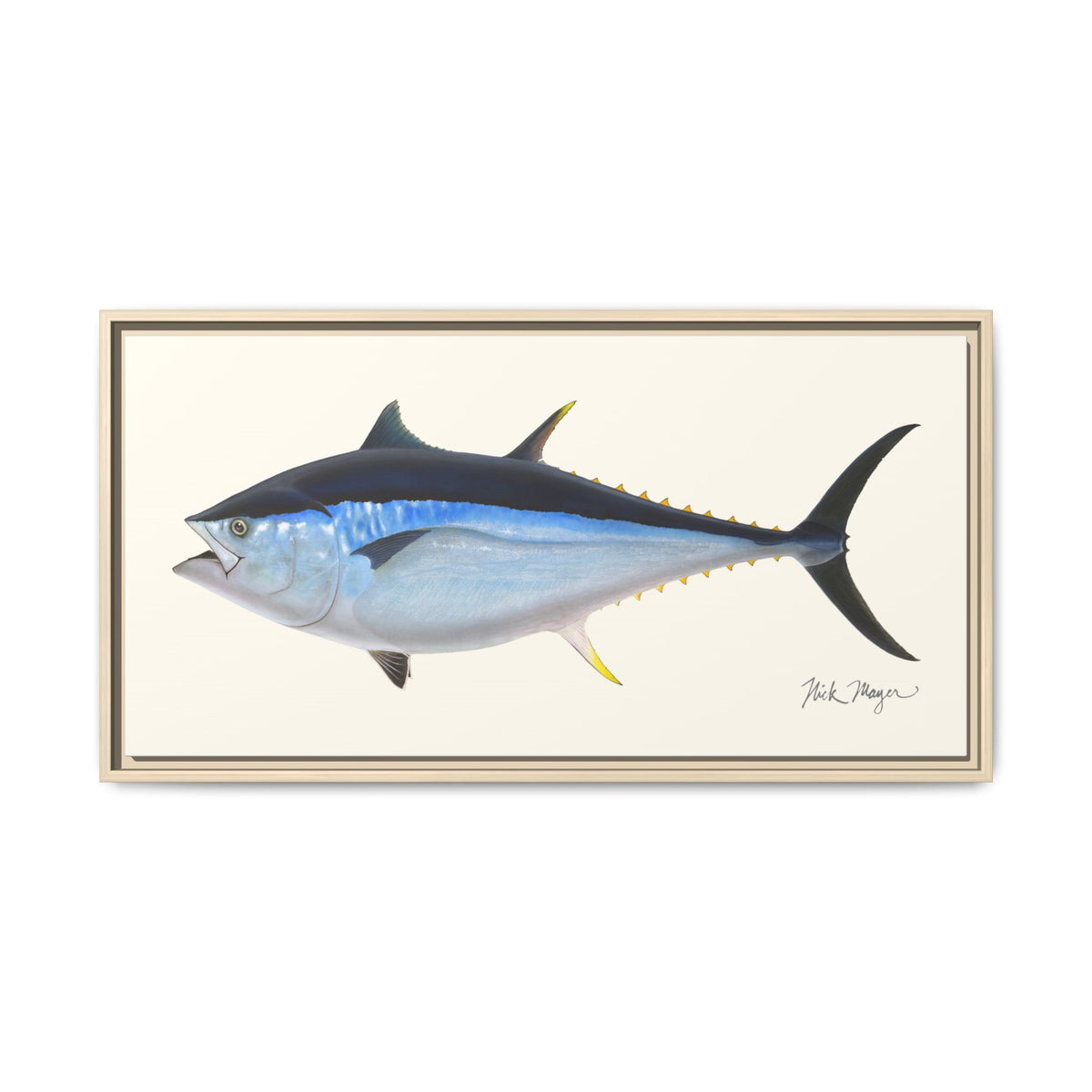 Giant Bluefin Tuna 2 Framed Canvas Print Printify