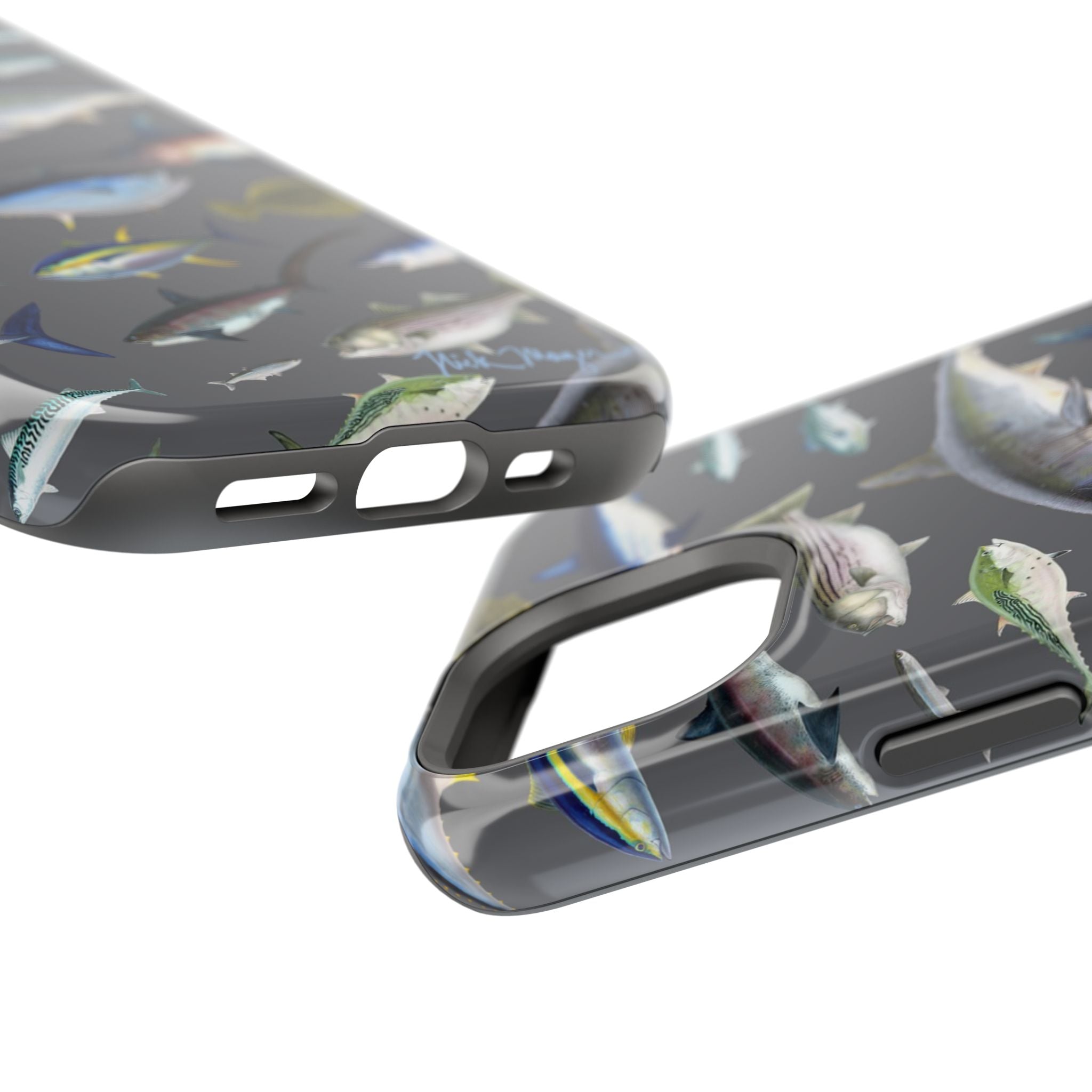 New England Offshore Fish Grey MagSafe iPhone Case