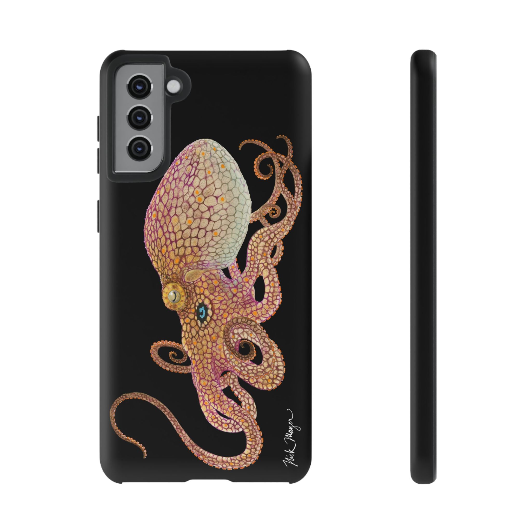 Two Spot Octopus Black Phone Case (Samsung)