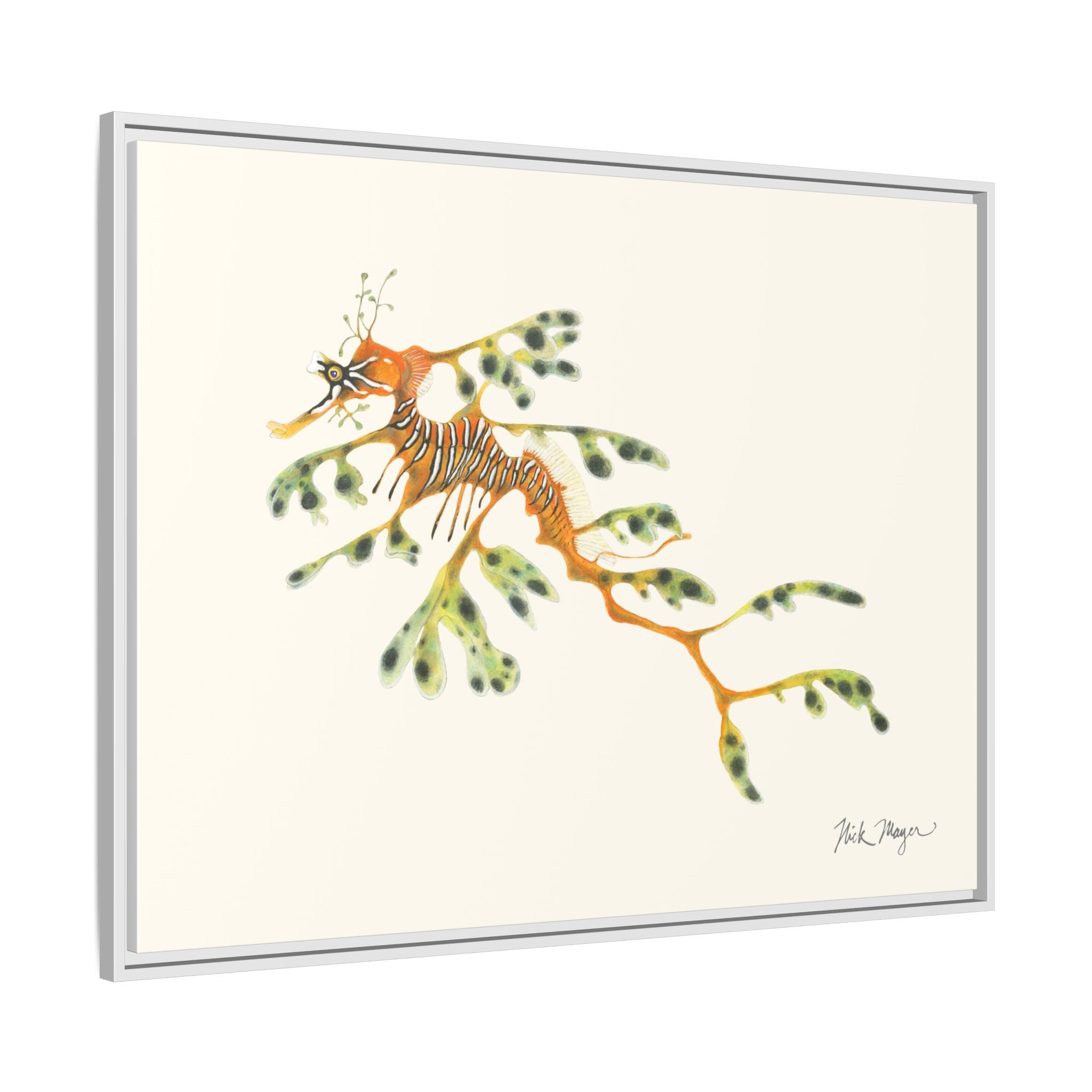 Leafy Sea Dragon Framed Canvas Print Printify