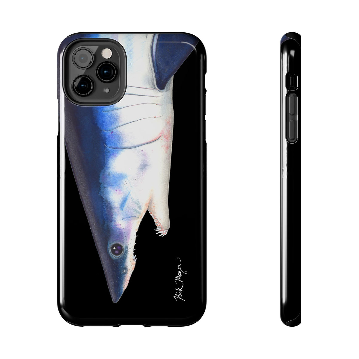 Mako Shark Face Black Case (iPhone) Printify