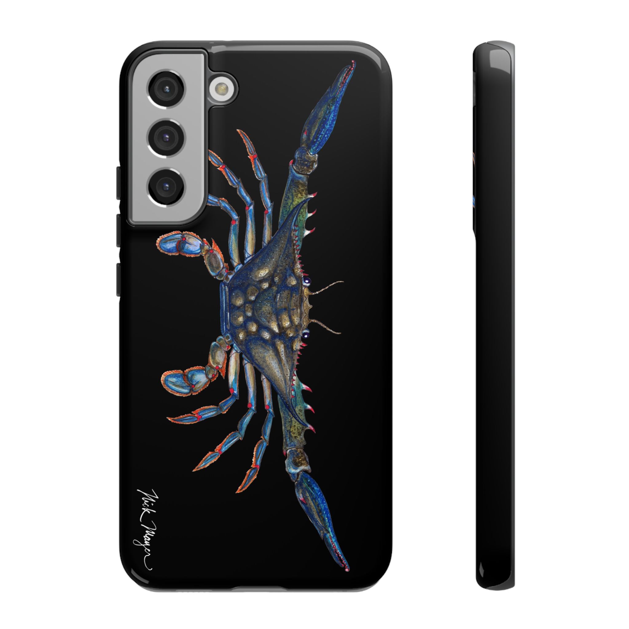 Blue Crab Black Phone Case (Samsung)
