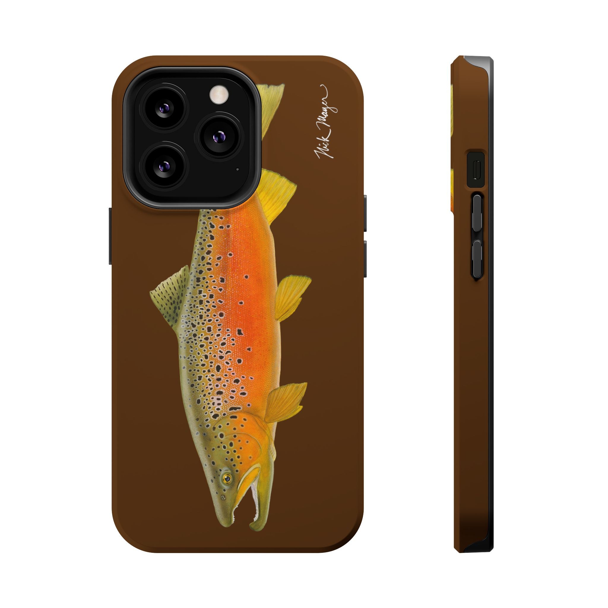 Brown Trout 2 Brown MagSafe iPhone Case, Limited Run