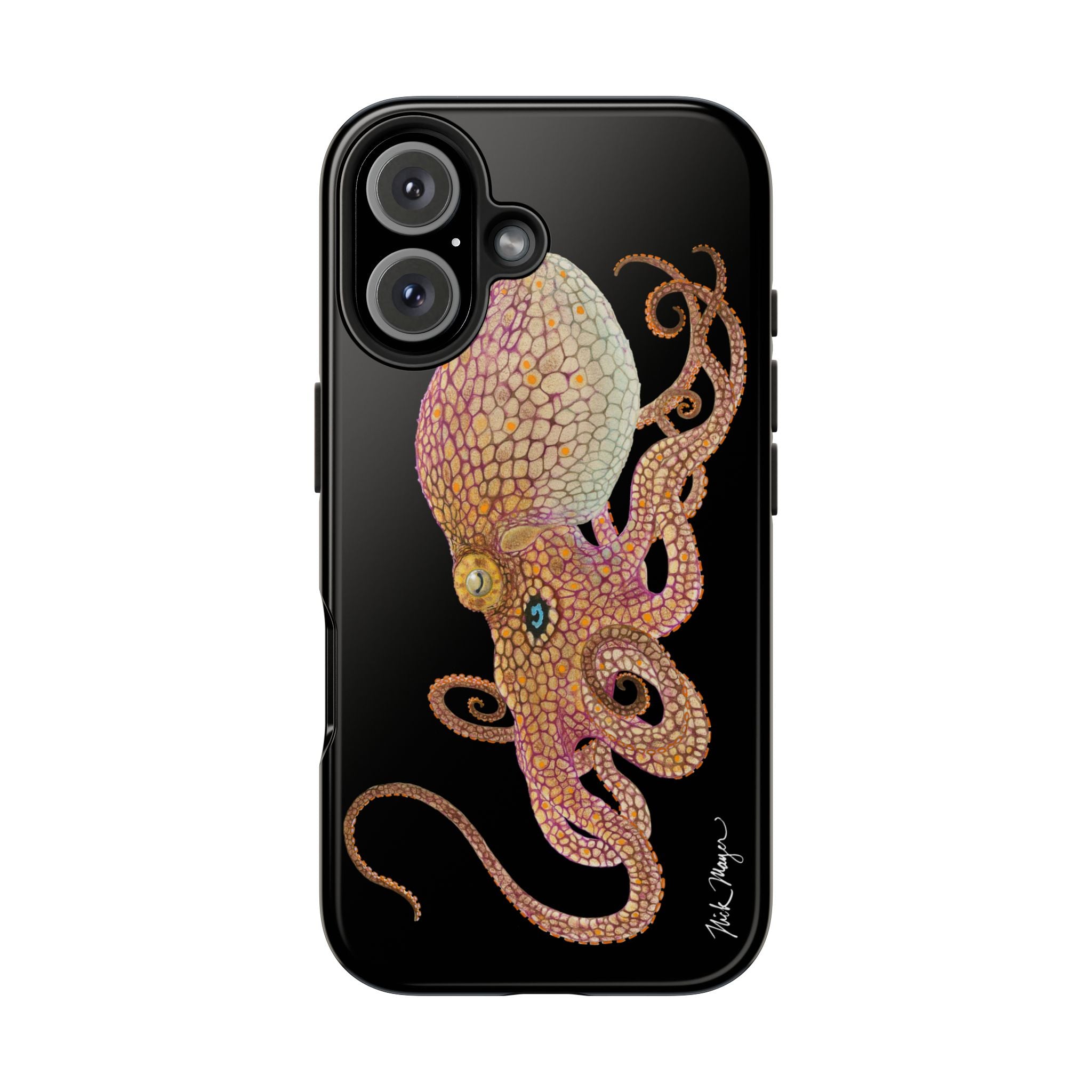 Two Spot Octopus Black Phone Case (iPhone)