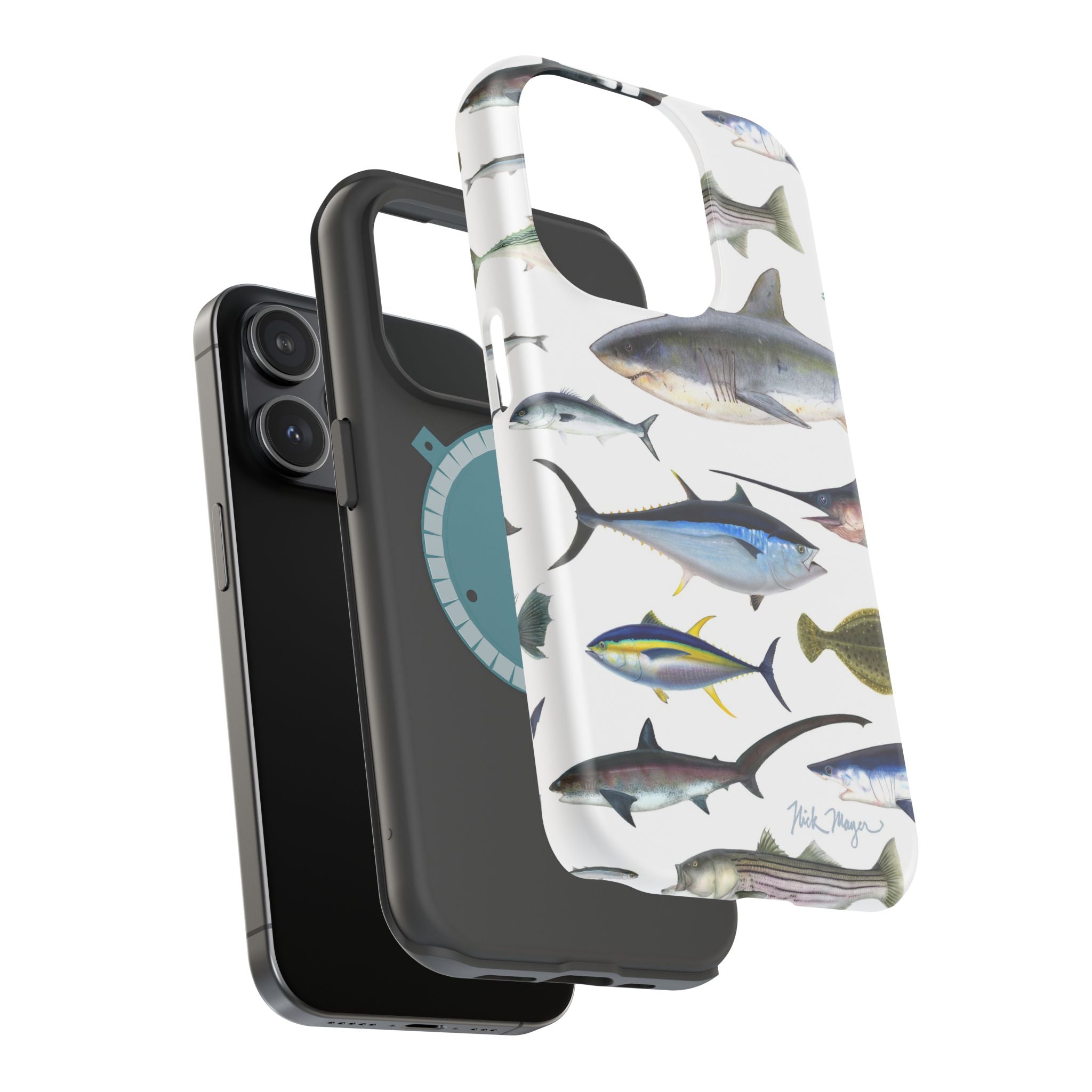 New England Fish White MagSafe iPhone Case