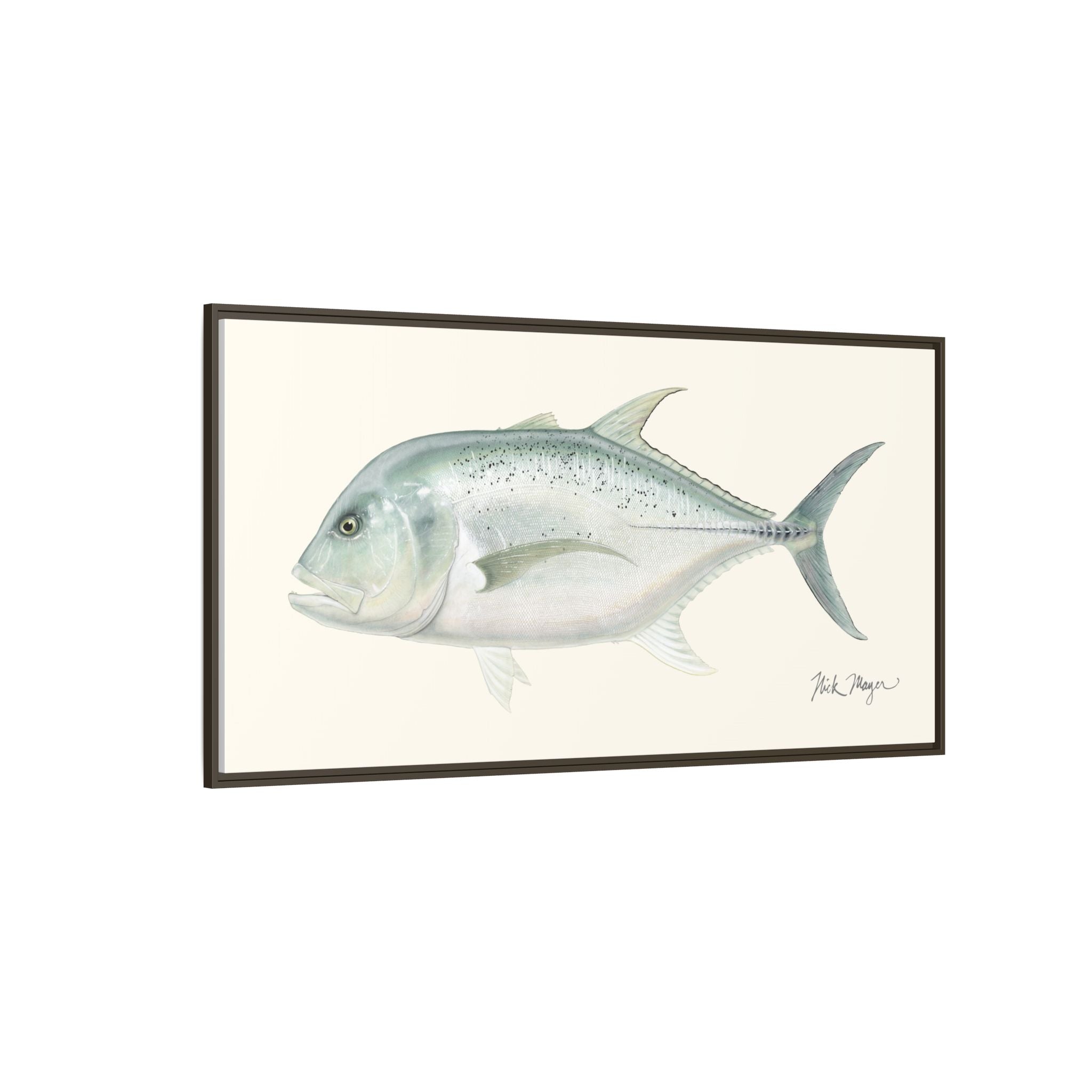 Boss Giant Trevally Framed Canvas Print Printify
