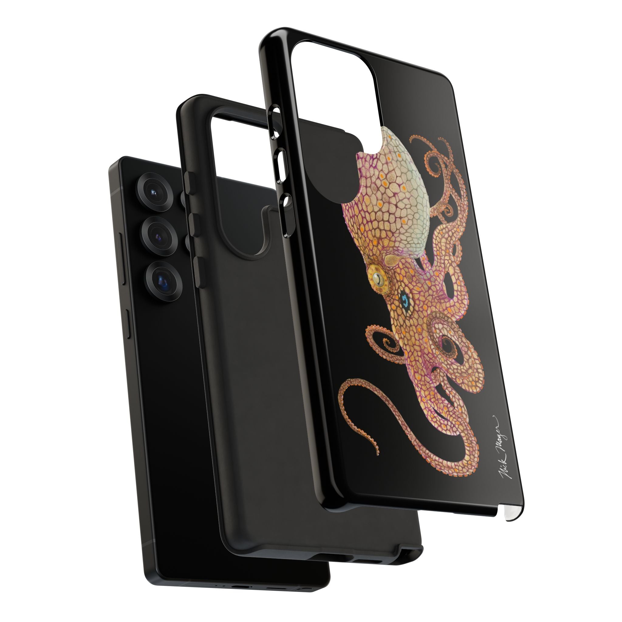 Two Spot Octopus Black Phone Case (Samsung)