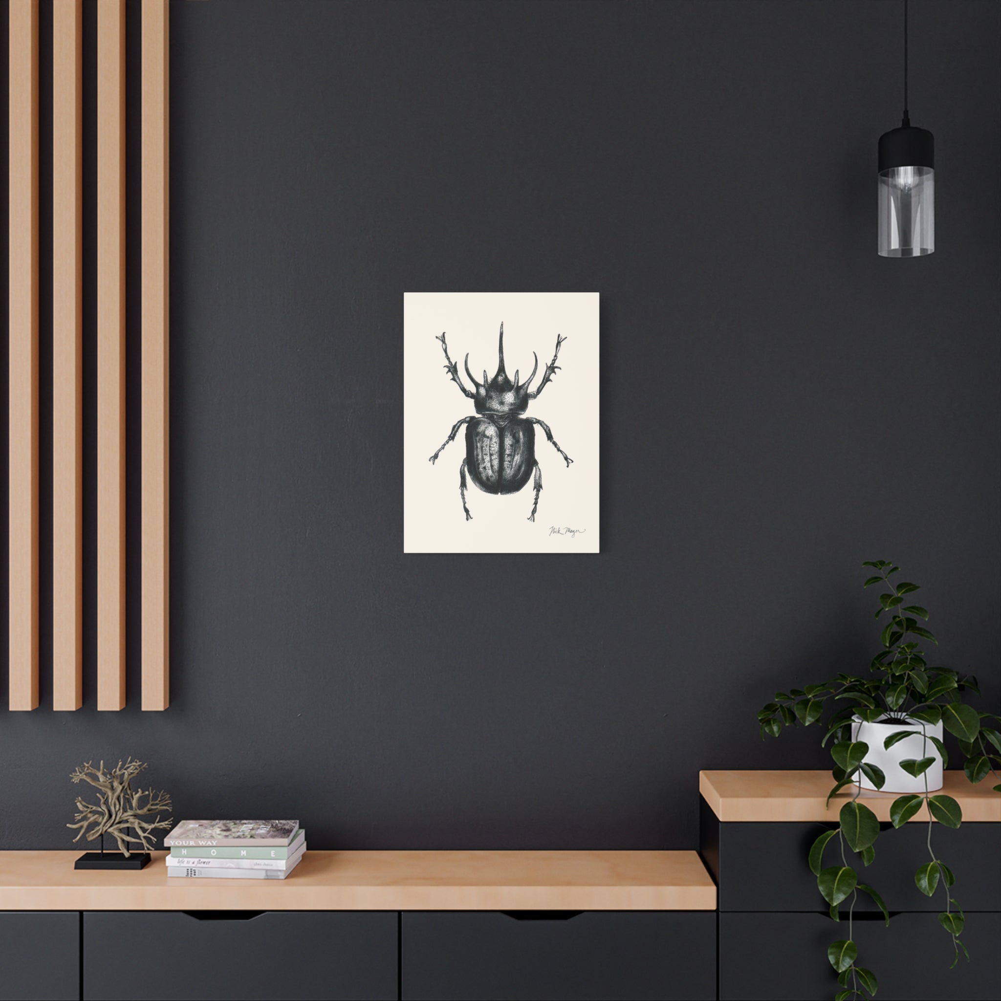 Rhinoceros Beetle Canvas Print