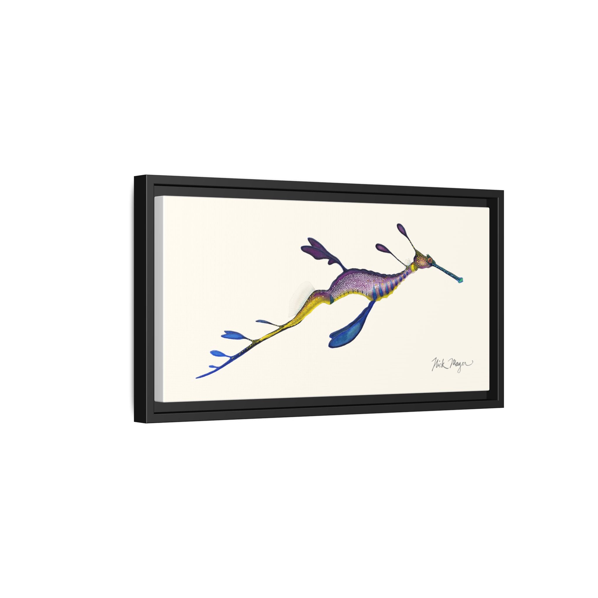Weedy Sea Dragon Framed Canvas Print Printify